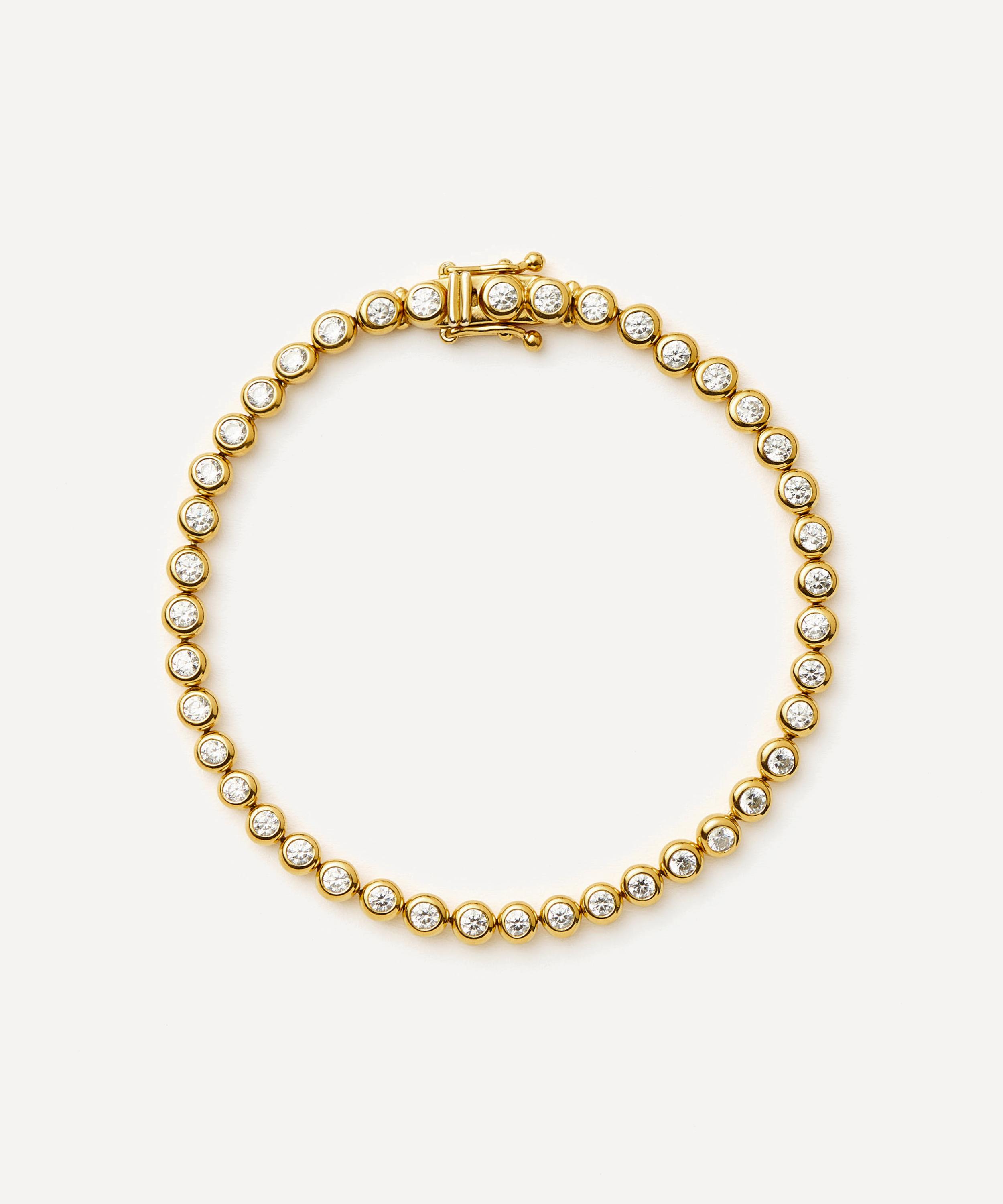 Missoma 18ct Gold-plated Vermeil Silver Round Tennis Bracelet In Gold