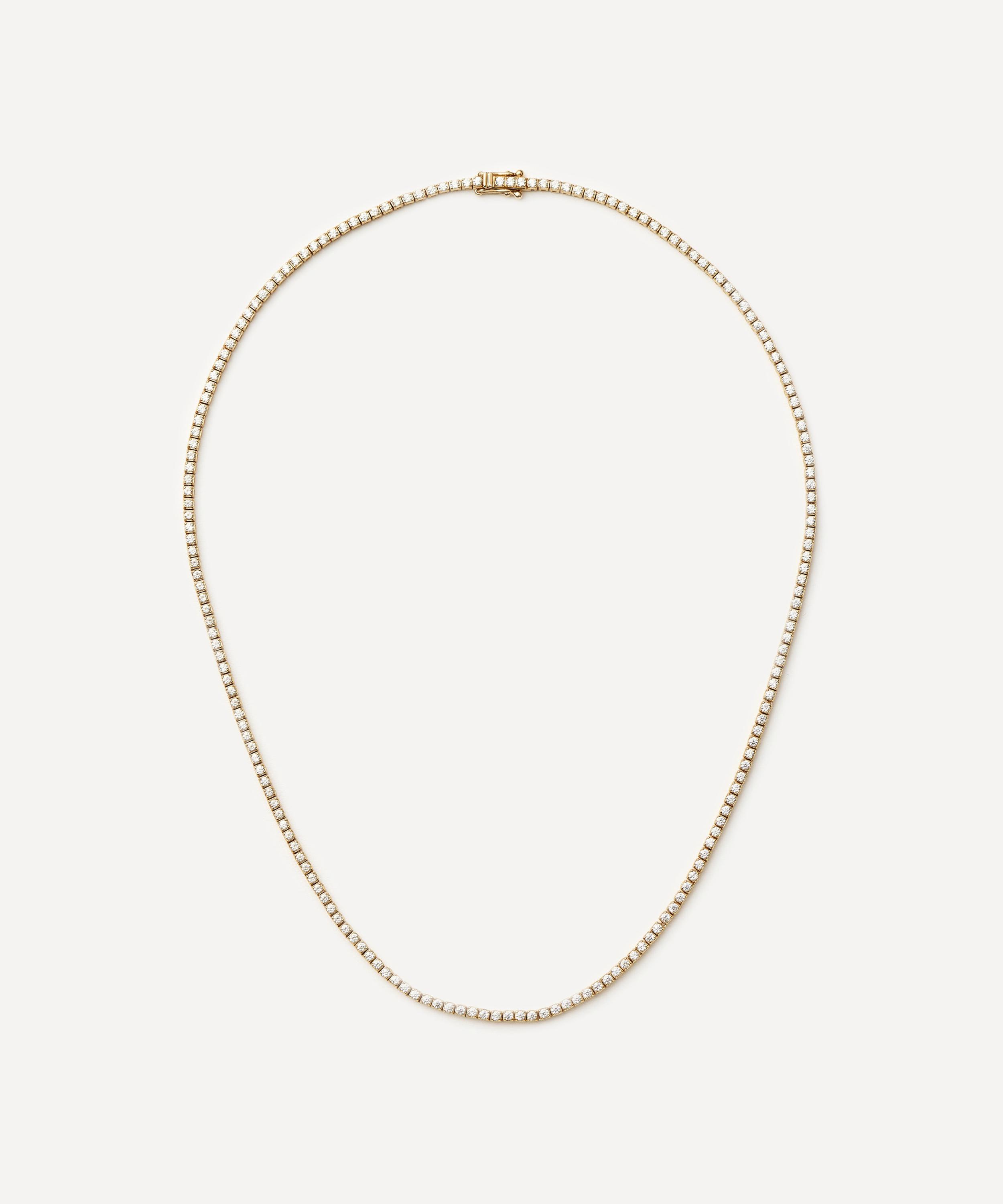 Missoma 14ct Gold Fine Diamond Tennis Necklace