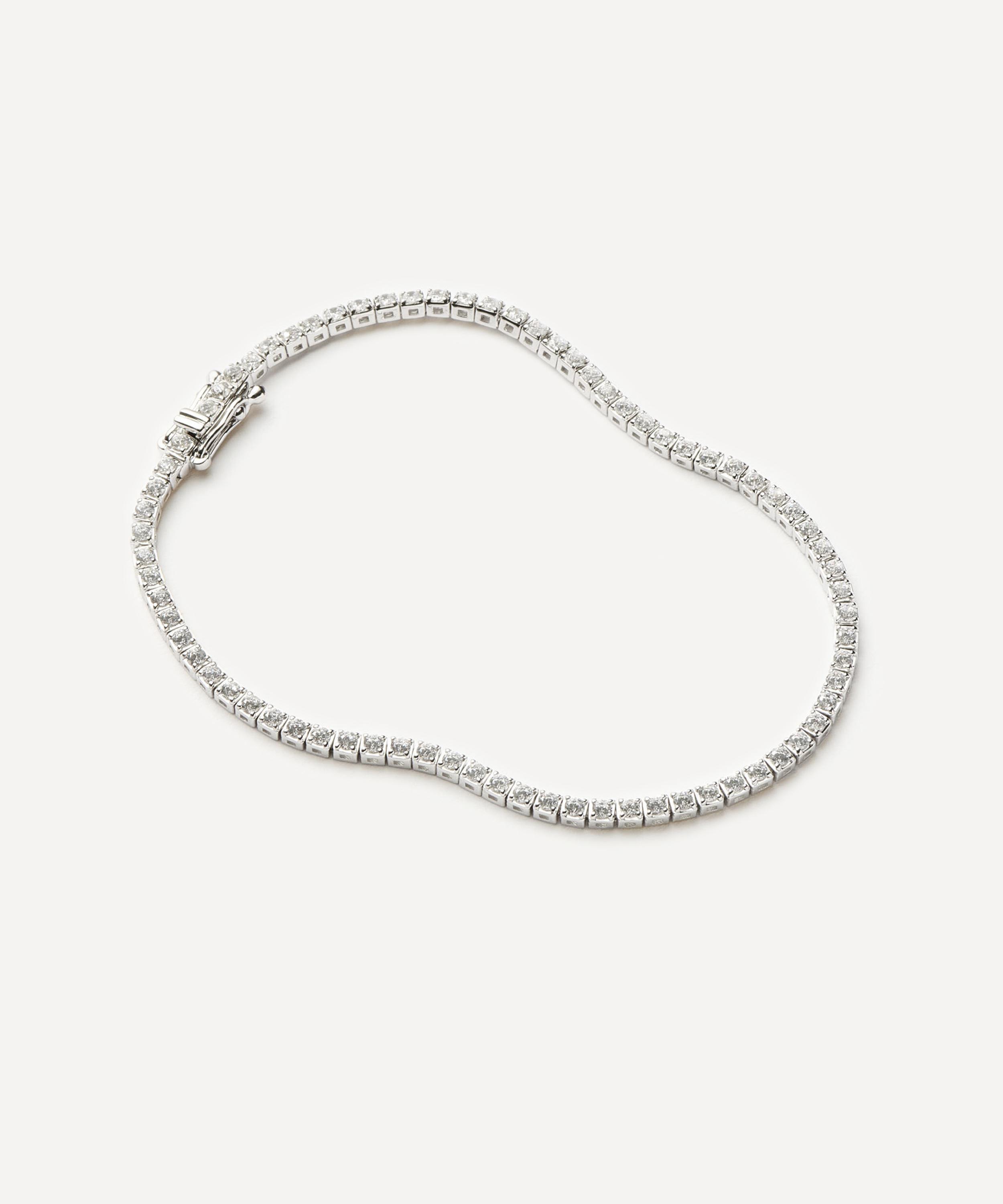 Missoma 14ct White Gold Fine Diamond Tennis Bracelet