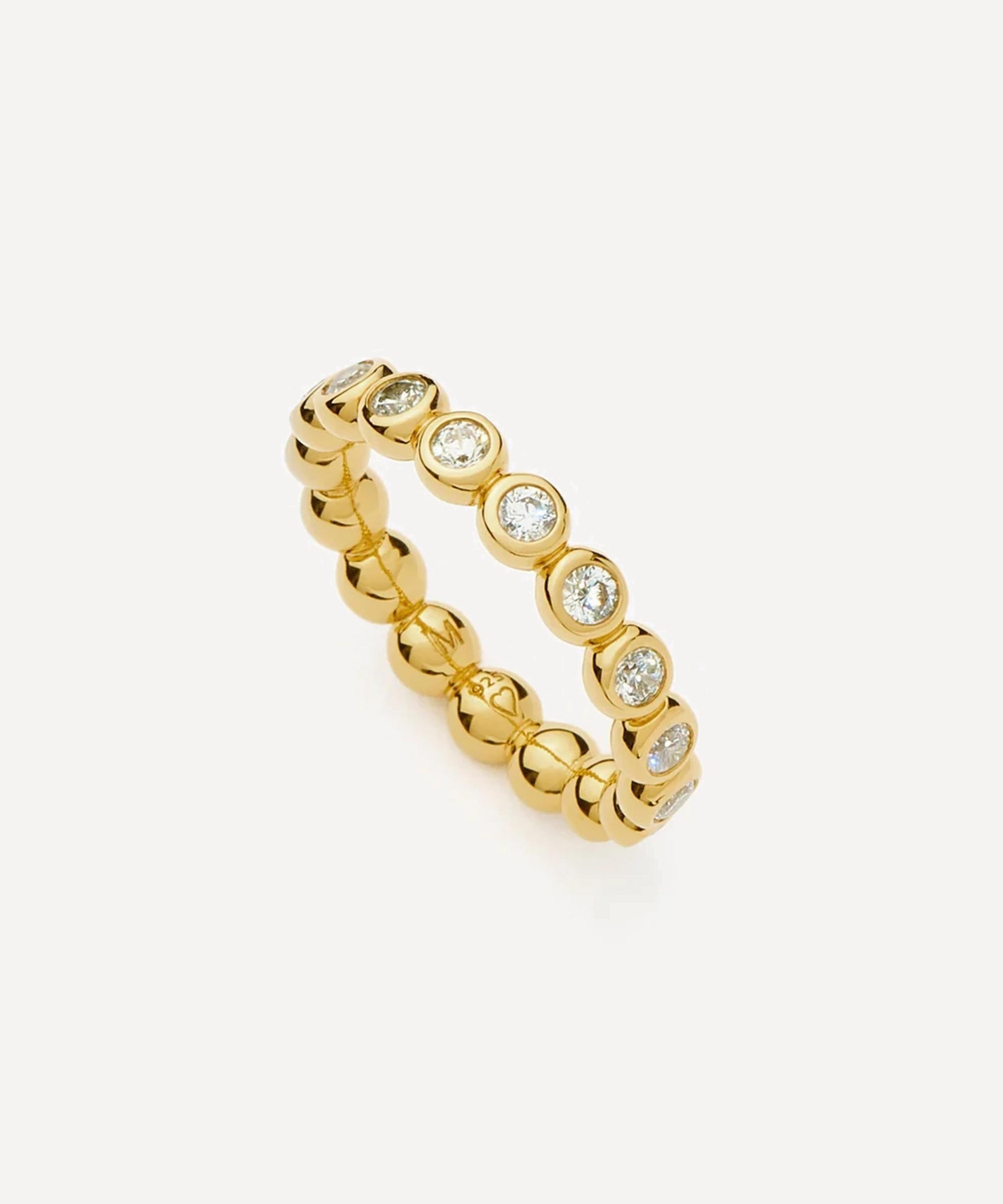 Missoma 18ct Gold-plated Vermeil Silver Tennis Eternity Stacking Ring