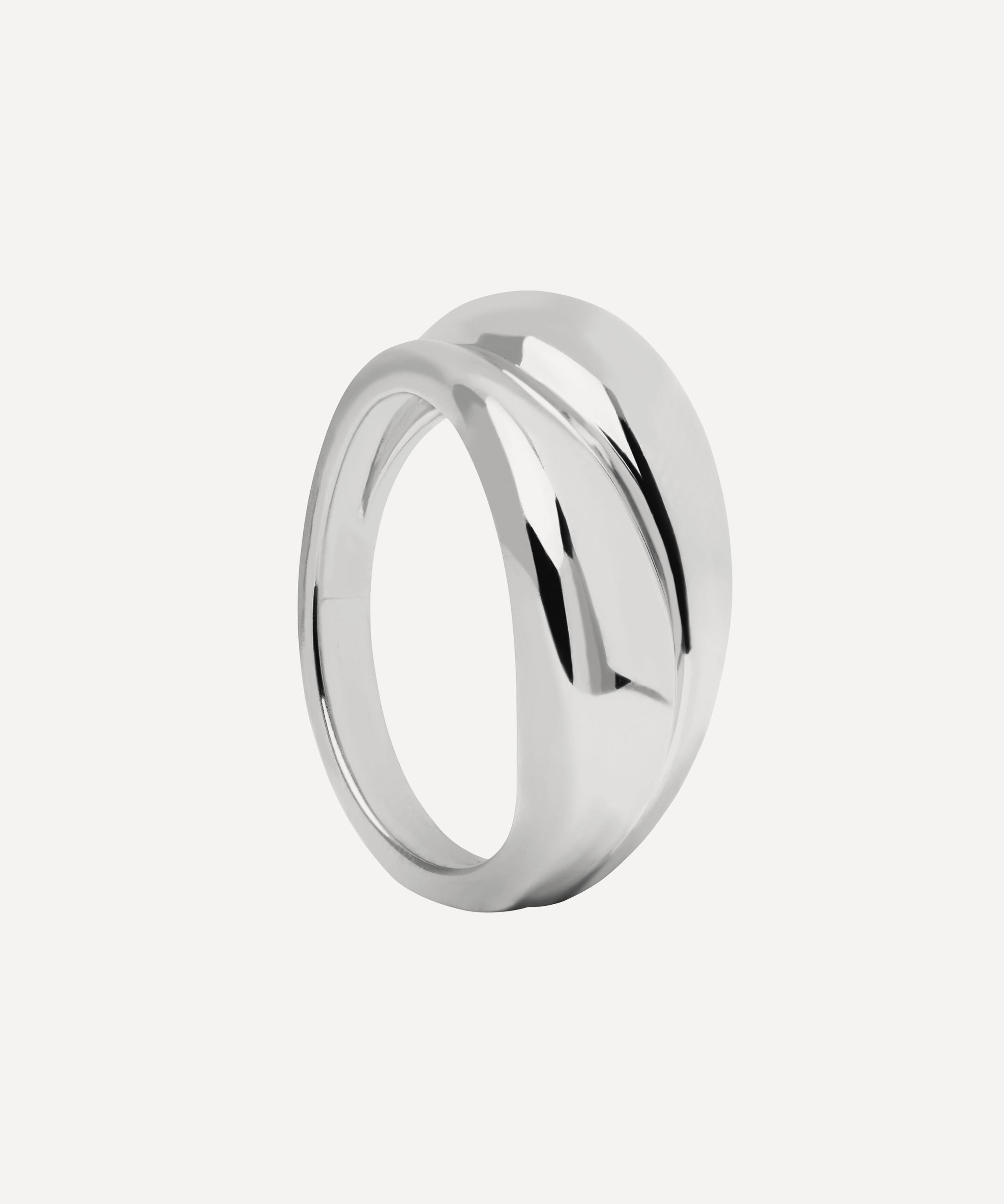 Pdpaola Rhodium-plated Desire Ring