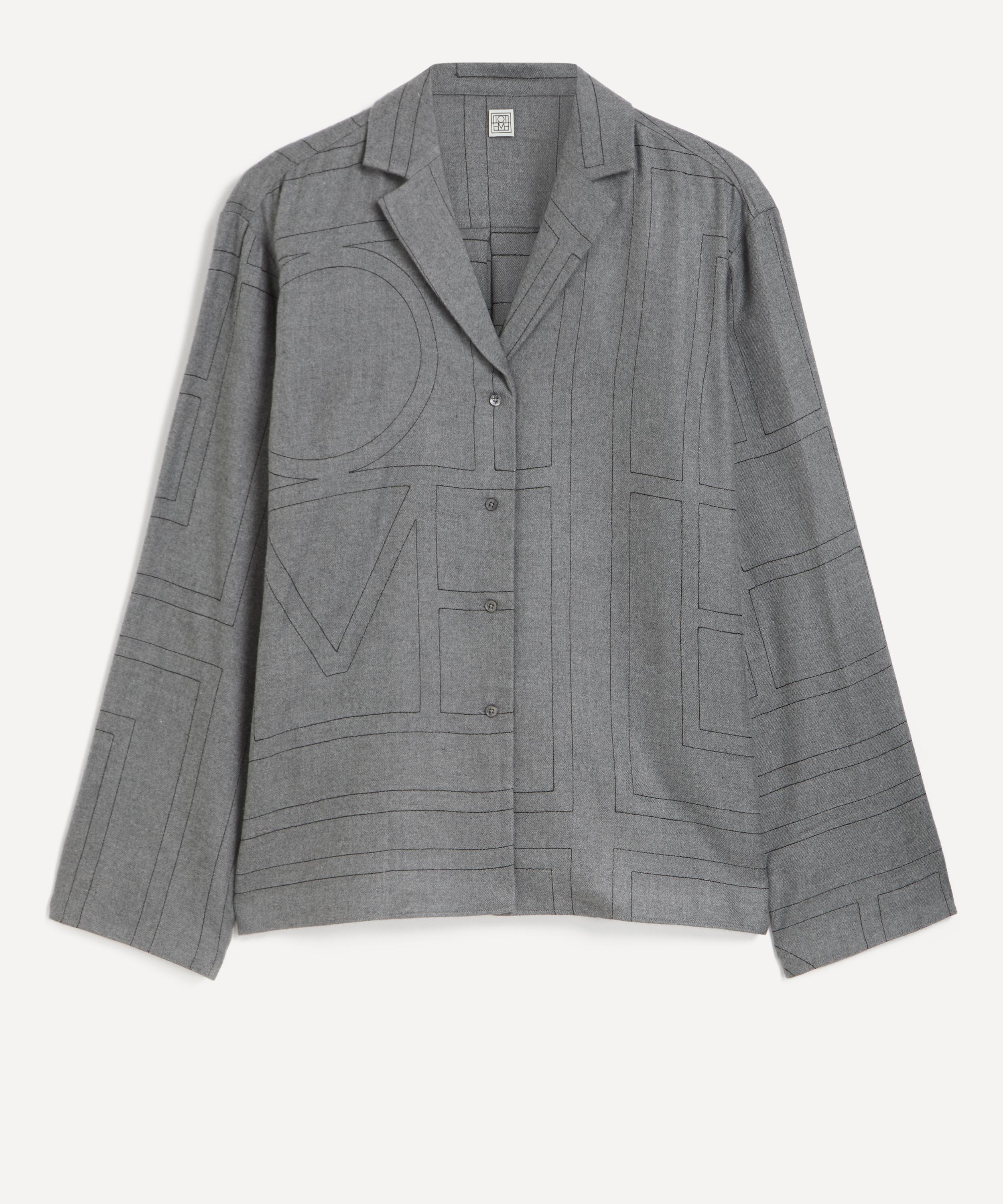 Totême Toteme Women's Monogram Flannel Pyjama Top