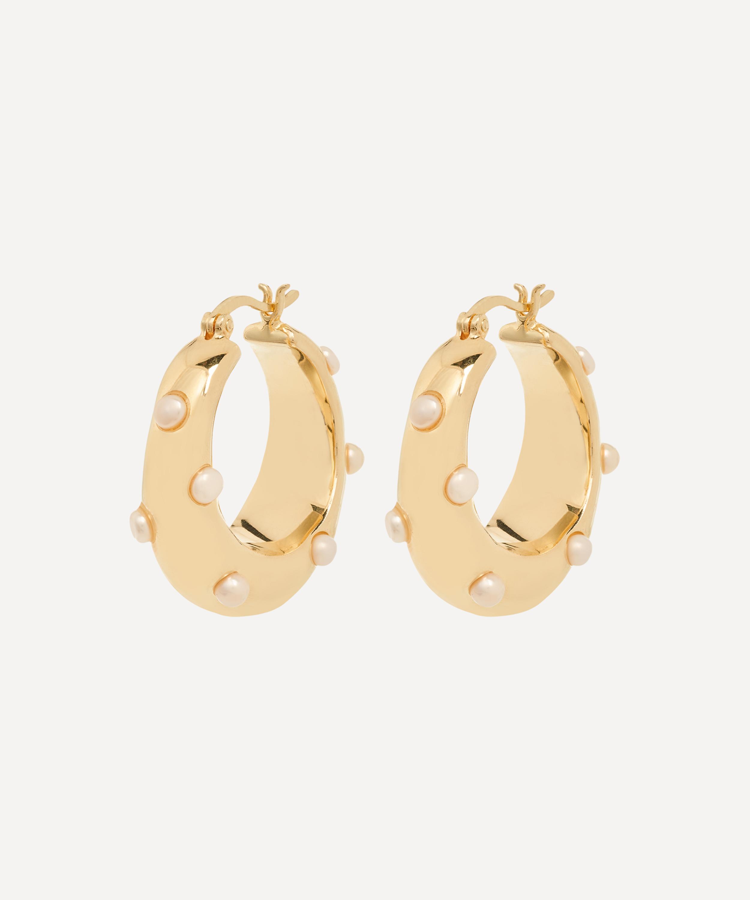 Anna + Nina X Liberty Gold-plated Twist A Classic Hoop Earrings