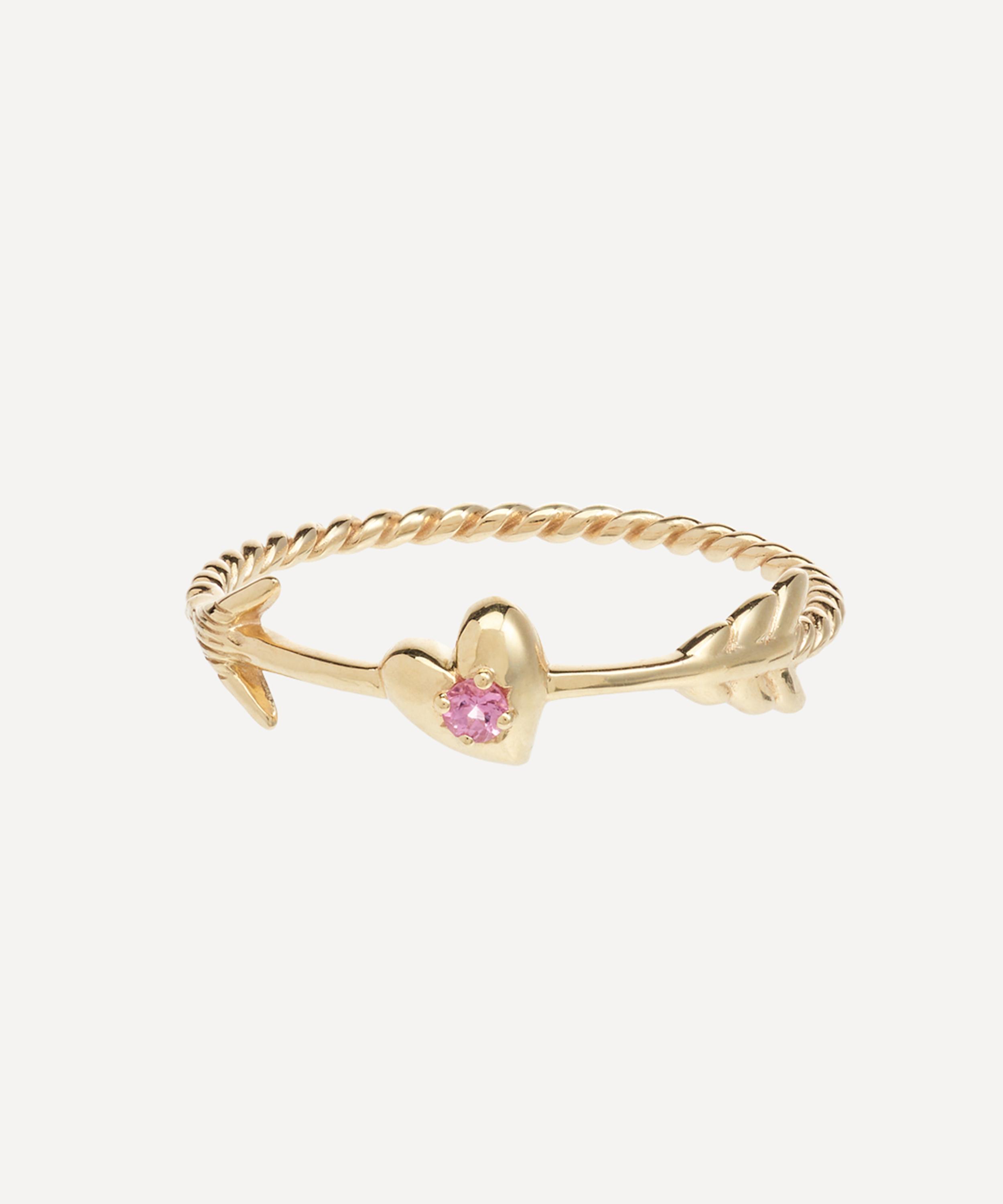 Anna + Nina X Liberty 14ct Gold Arrowed Heart Ring