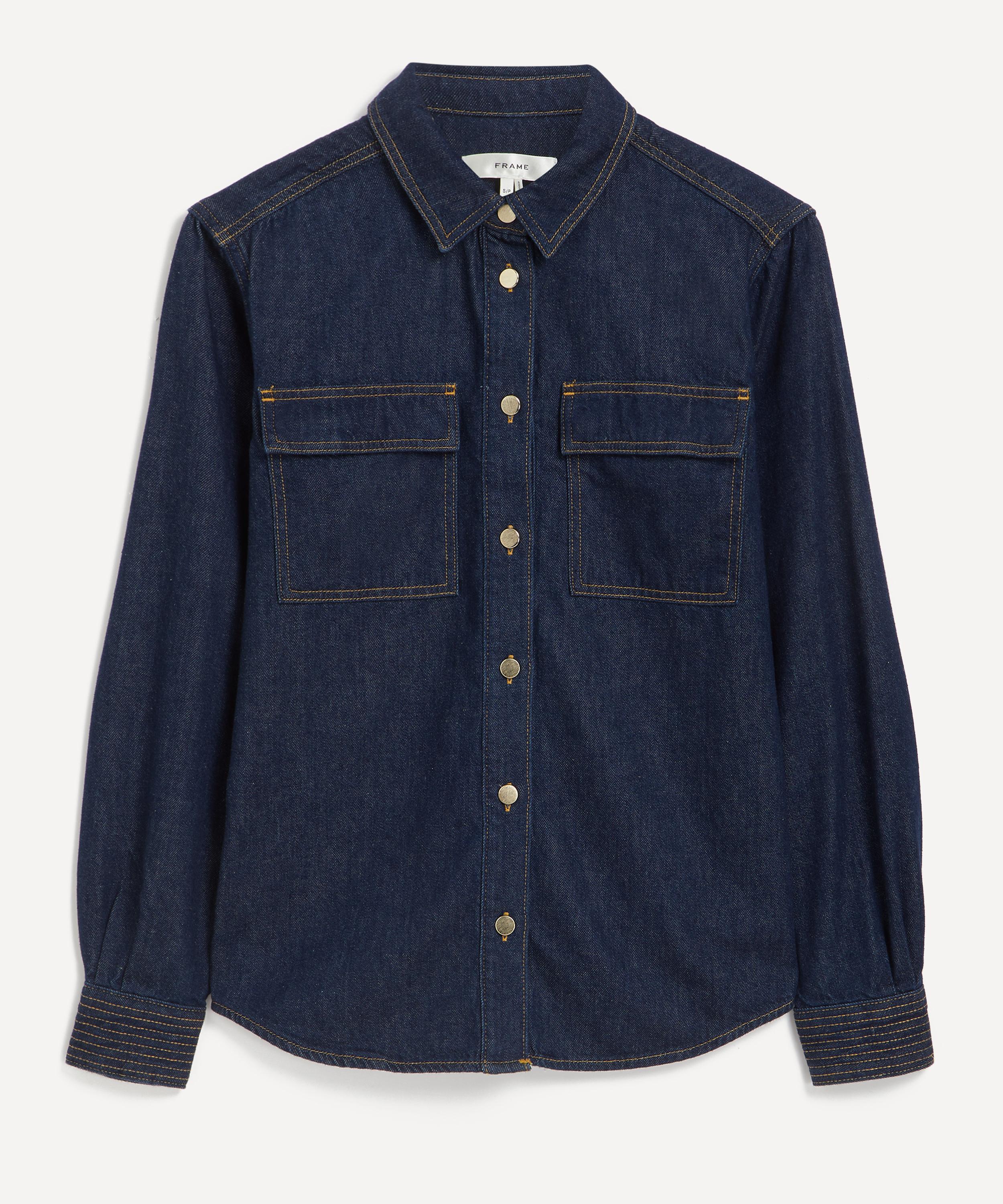FRAME FRAME WOMEN'S TRAPUNTO DENIM SHIRT 