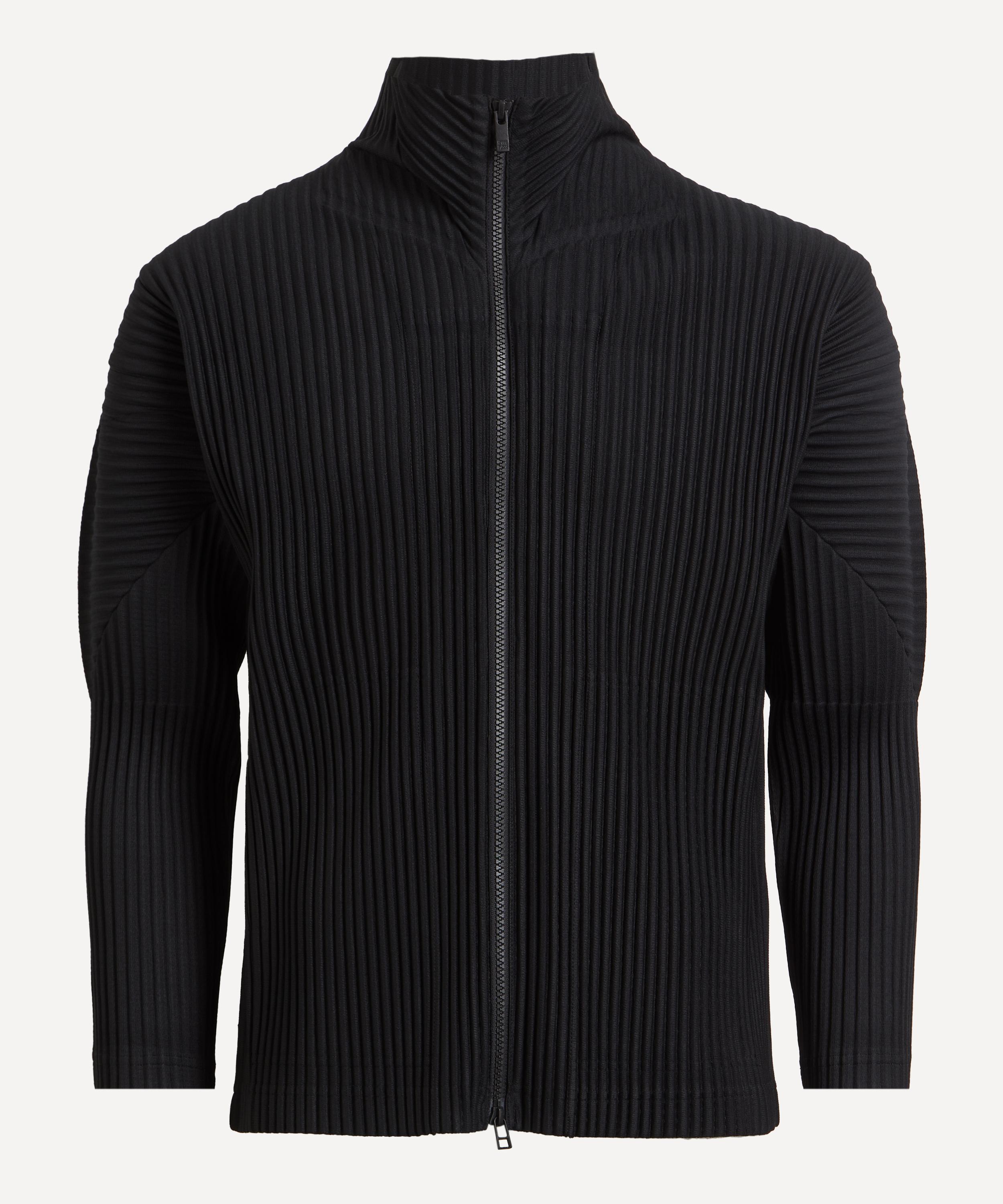 Shop Issey Miyake Homme Plisse  Mens October Basics Pleated Zipped Shirt
