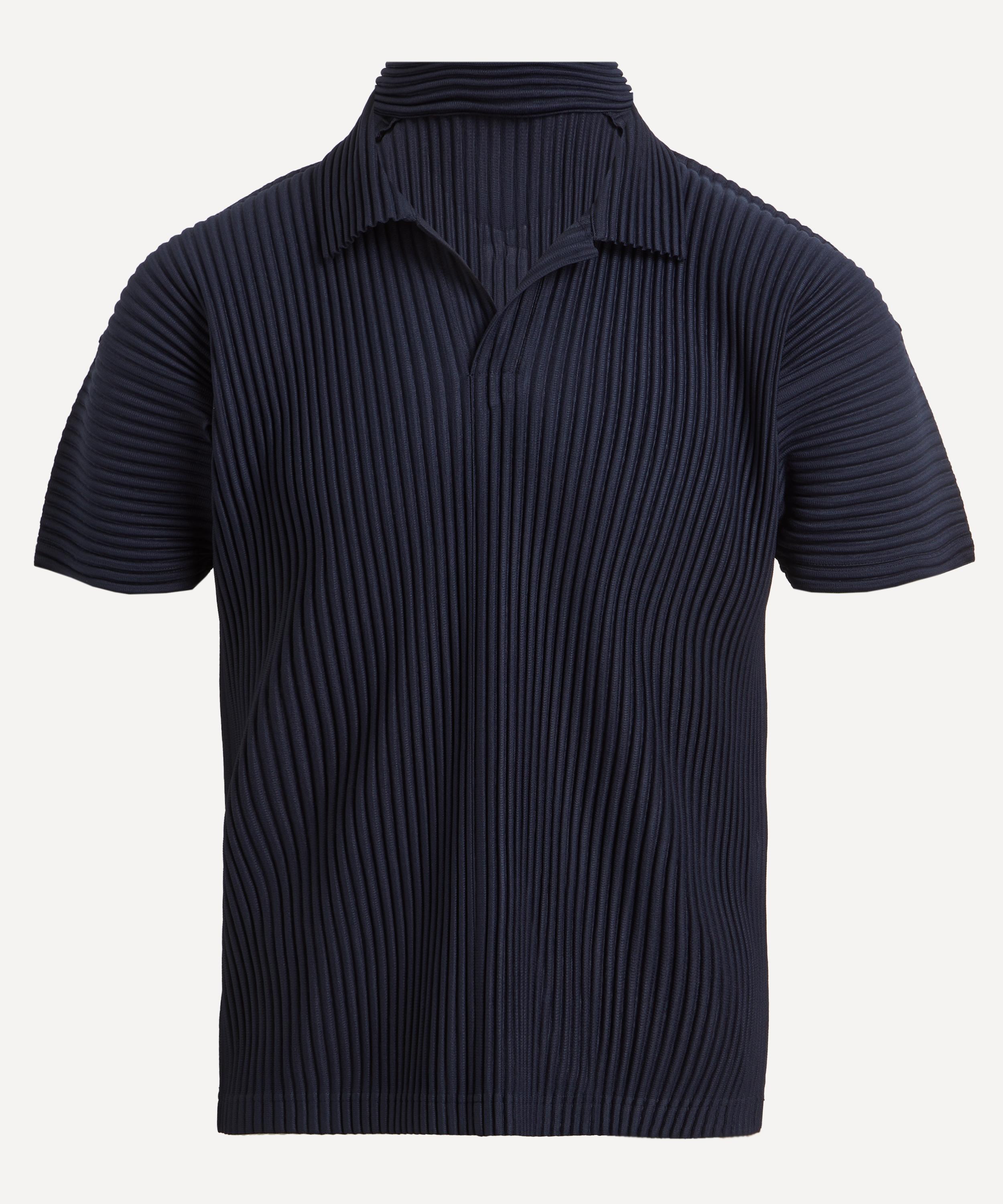 Issey Miyake Basic Pleated Polo Shirt
