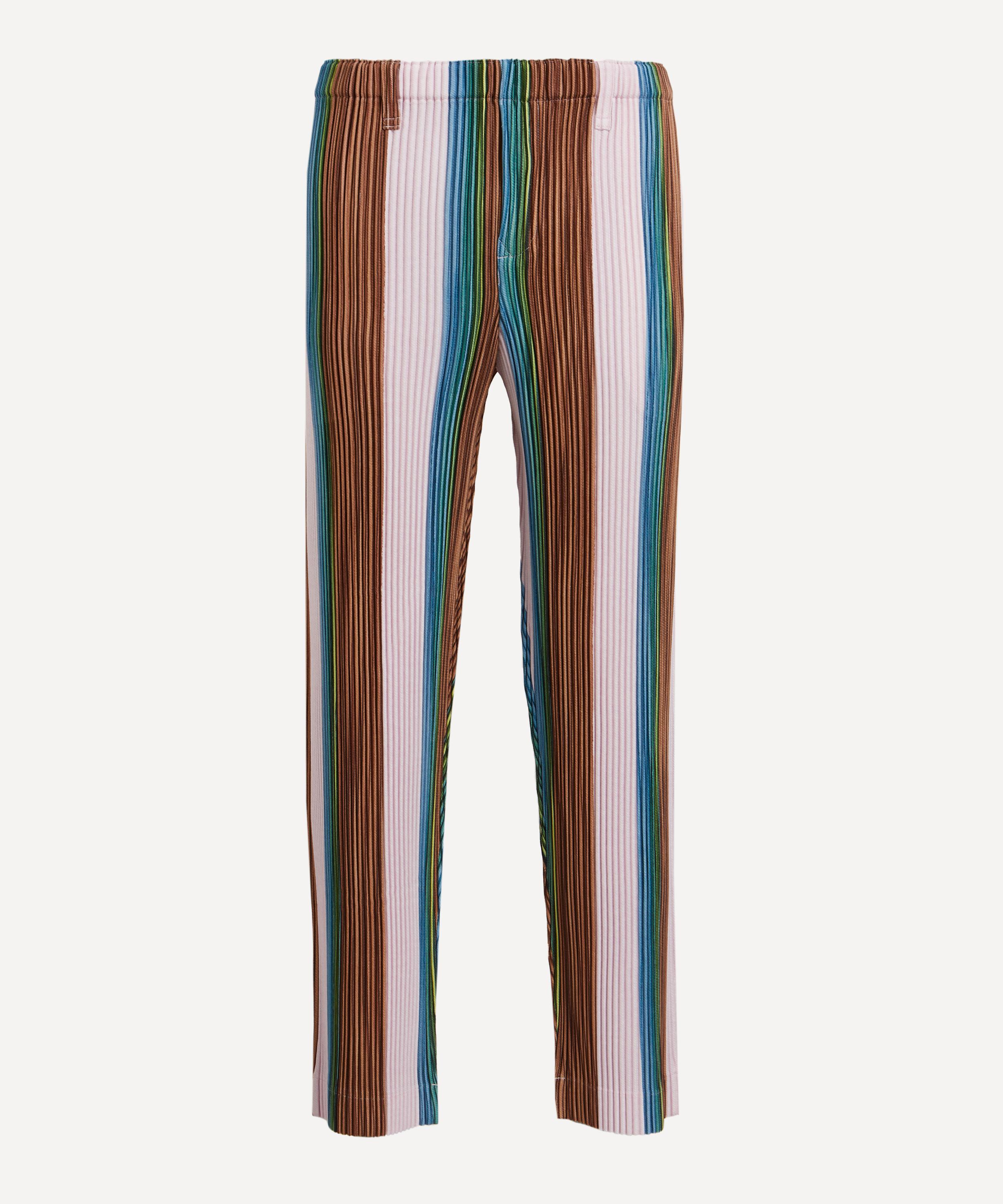 ISSEY MIYAKE HOMME PLISSE ISSEY MIYAKE MENS RB STRIPES 1 PLEATED TROUSERS 
