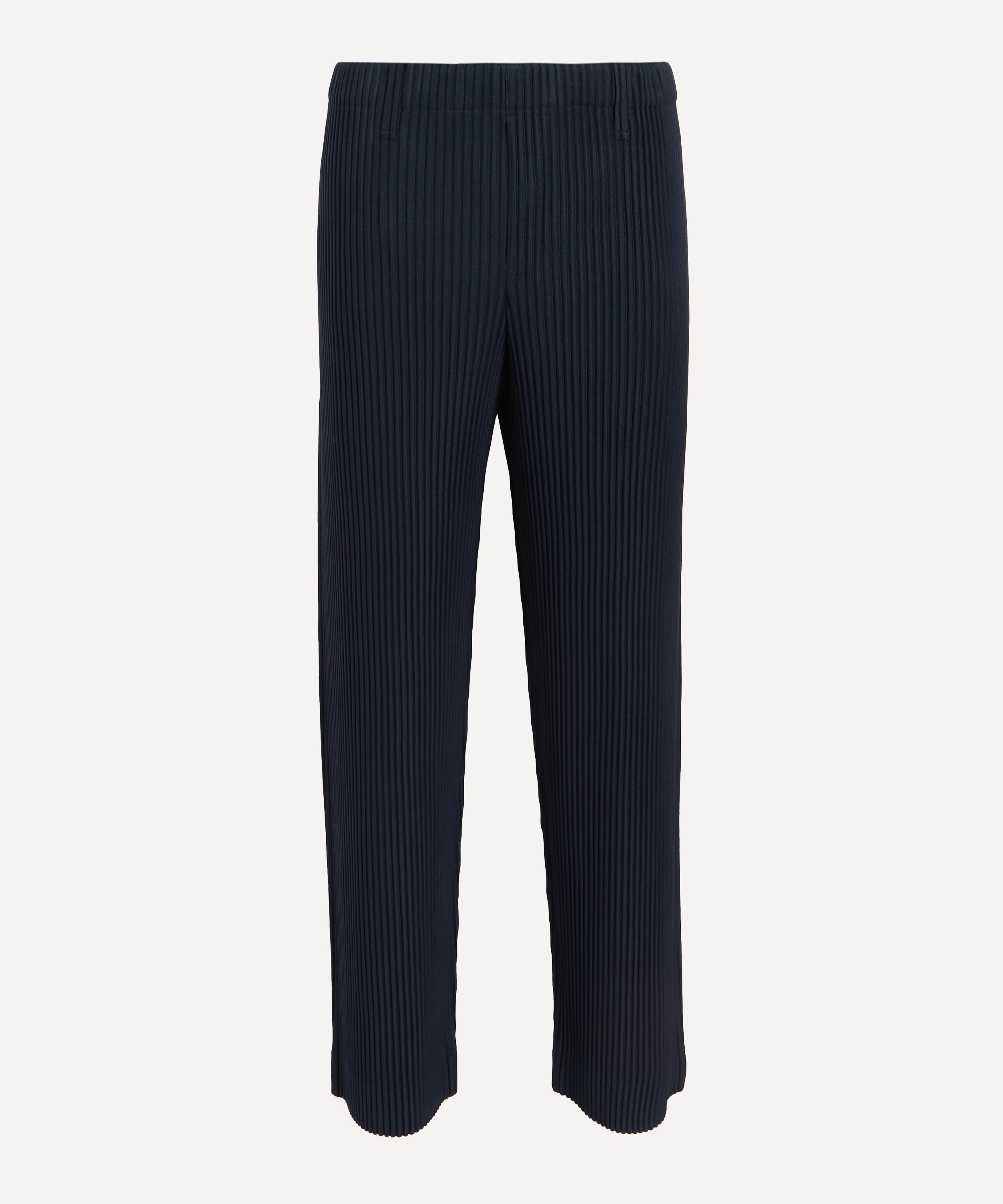Shop Issey Miyake Homme Plisse  Mens Tailored Pleats 2 Straight-leg Trousers