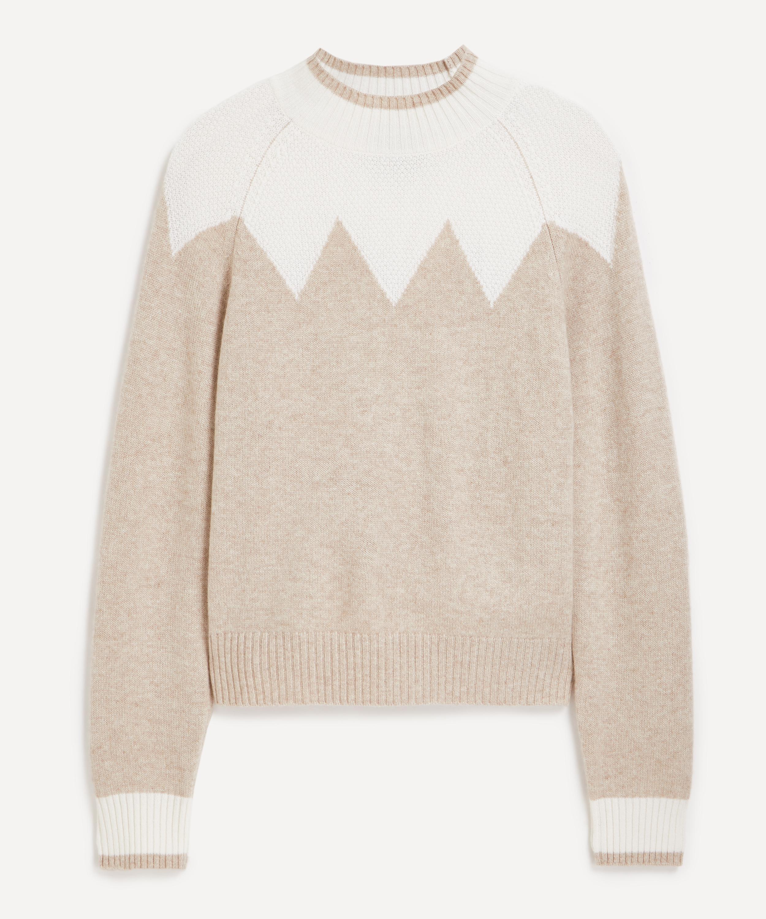 Jumper 1234 Women's Cashmere Wool Zig Zag Turtle-neck Jumper