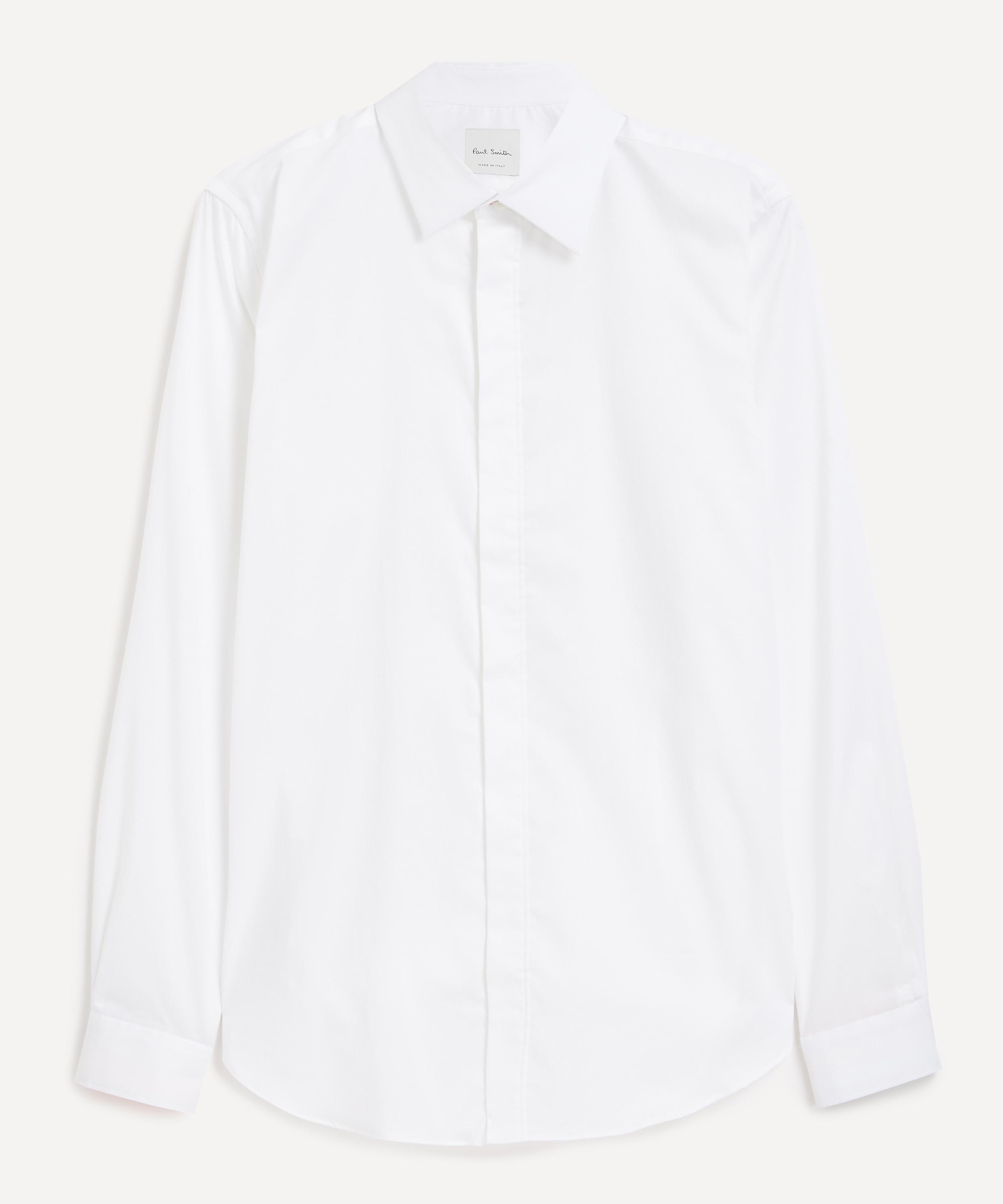 Paul Smith Mens Ivory Cotton-Viscose Slim-Fit Shirt 16