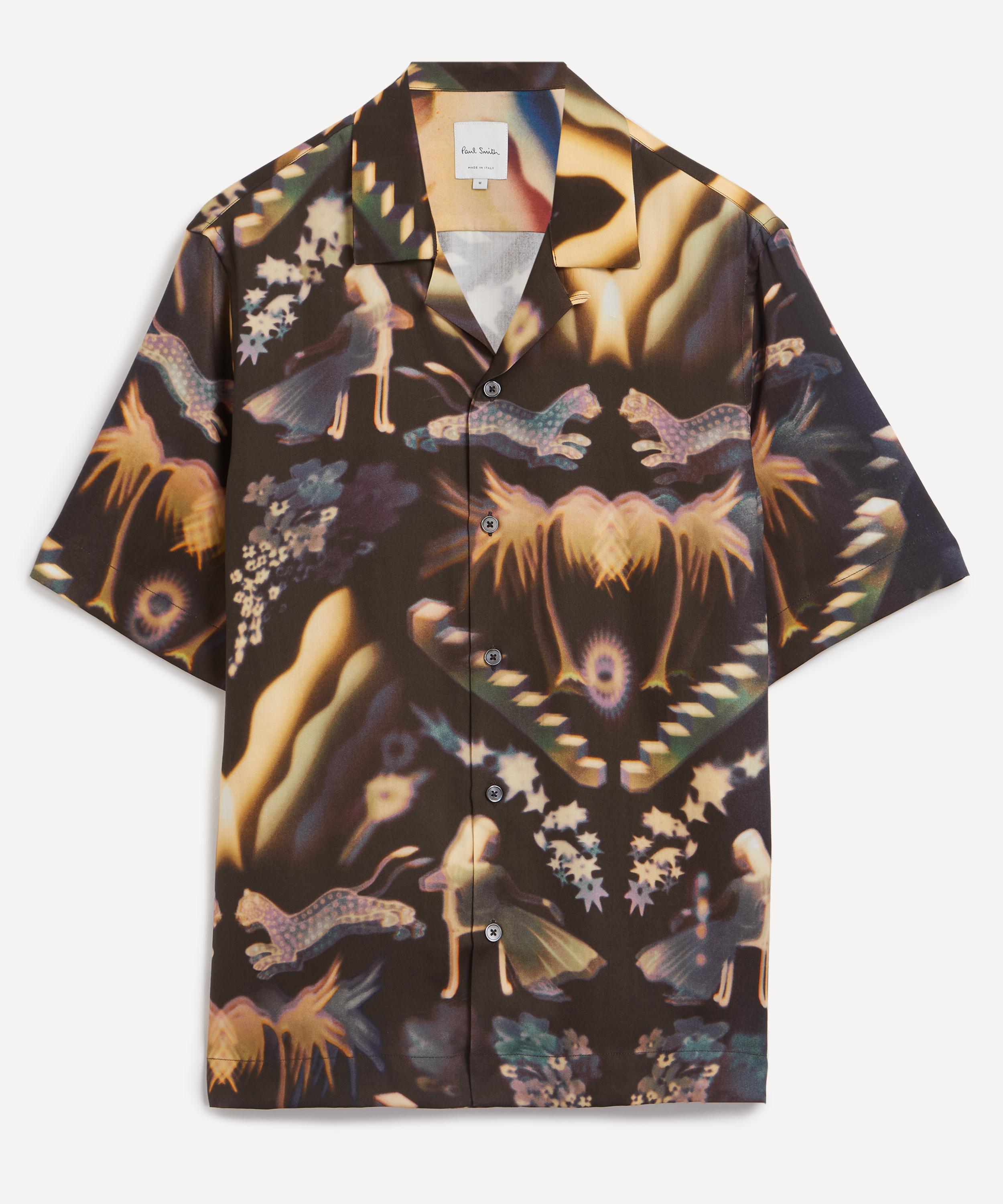 PAUL SMITH PAUL SMITH MENS LUMIERE LYOCELL SHORT-SLEEVE SHIRT 