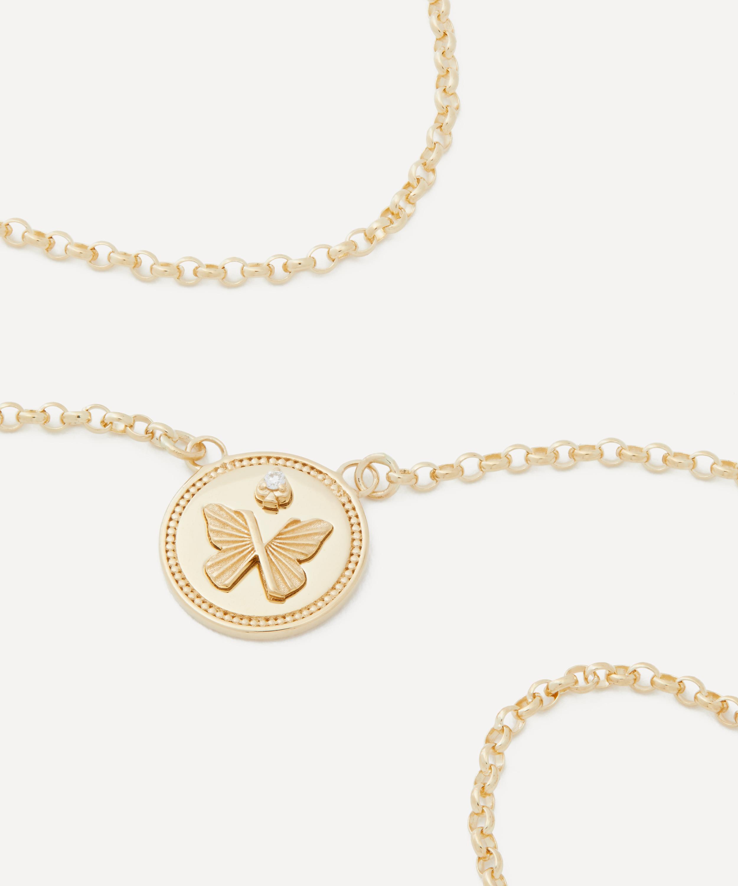 FOUNDRAE FOUNDRAE 18CT GOLD REVERIE STATIONARY PENDANT NECKLACE 