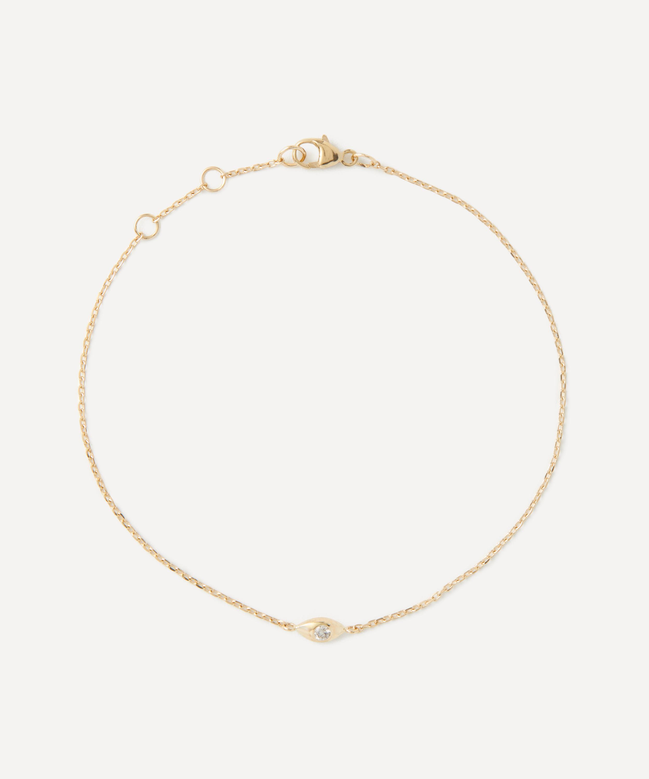 Celine Daoust 14ct Gold Diamond Eye Bracelet