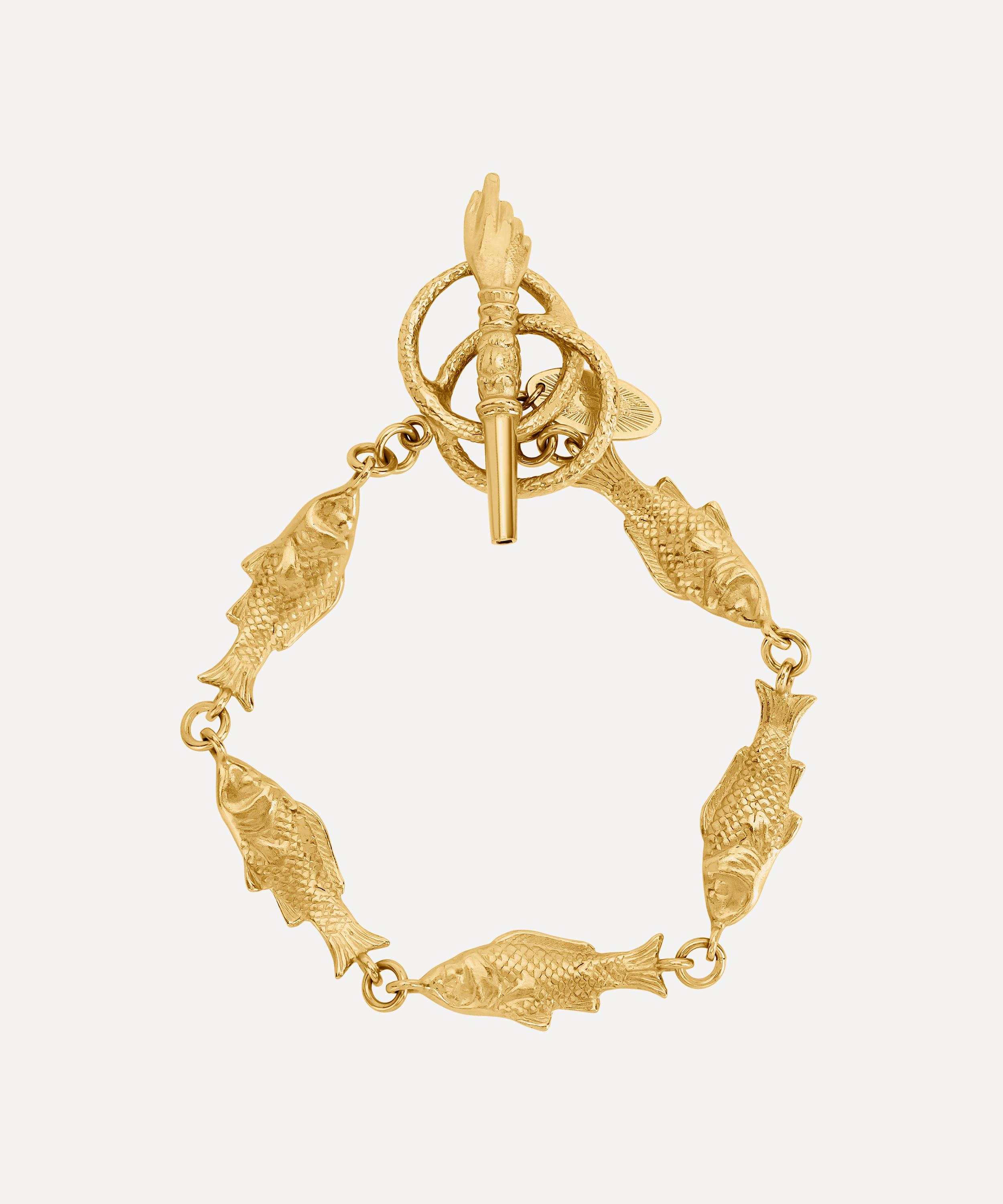 GRAINNE MORTON GRAINNE MORTON 18CT GOLD-PLATED FISH BRACELET 