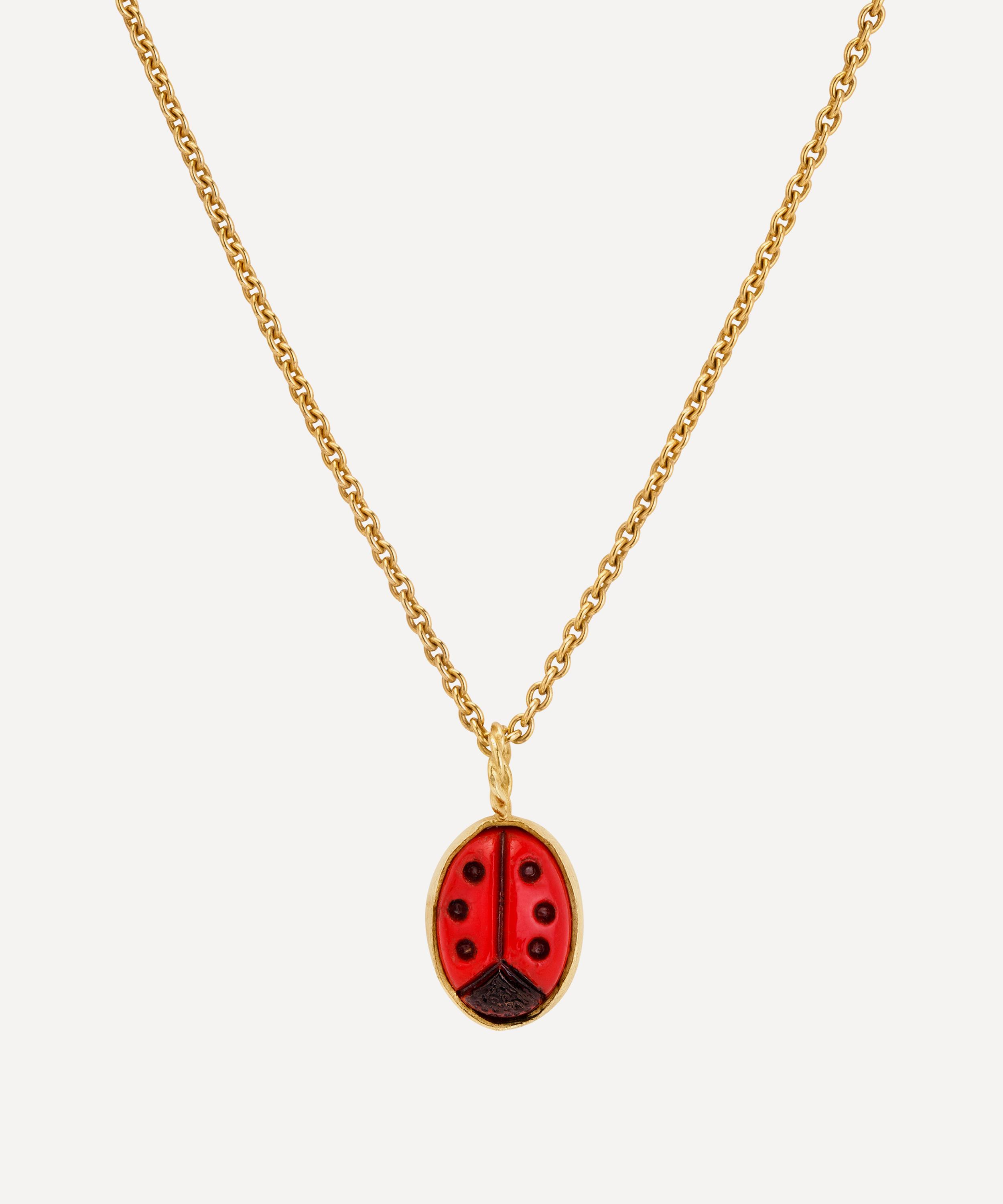Grainne Morton 18ct Gold-plated Ladybird Pendant Necklace