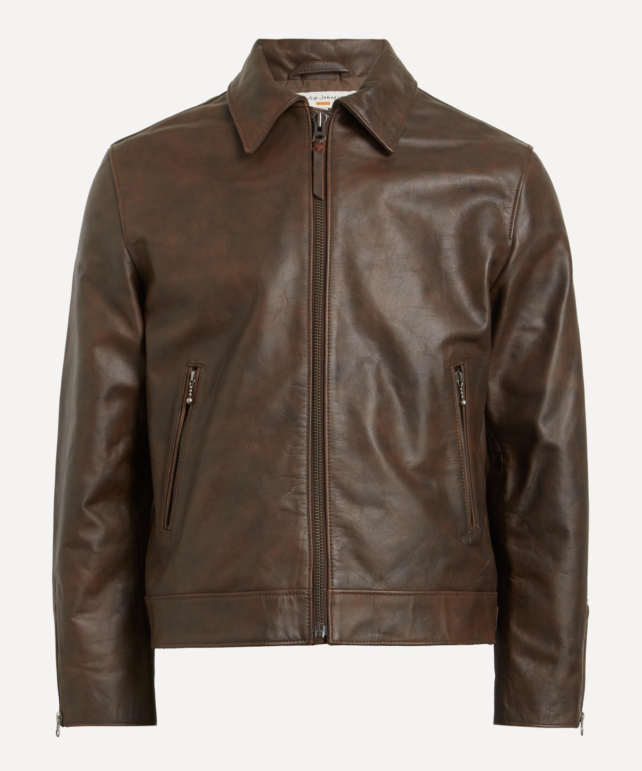 Nudie Jeans Mens Eddy Rider Leather Jacket