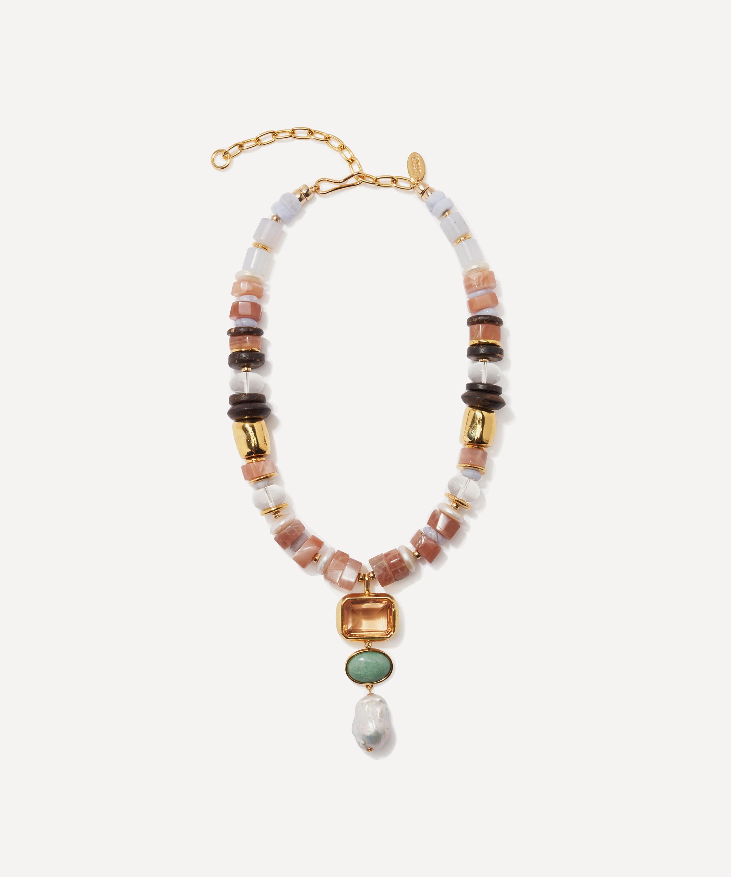 Shop Lizzie Fortunato Gold-plated Capri Bead Necklace