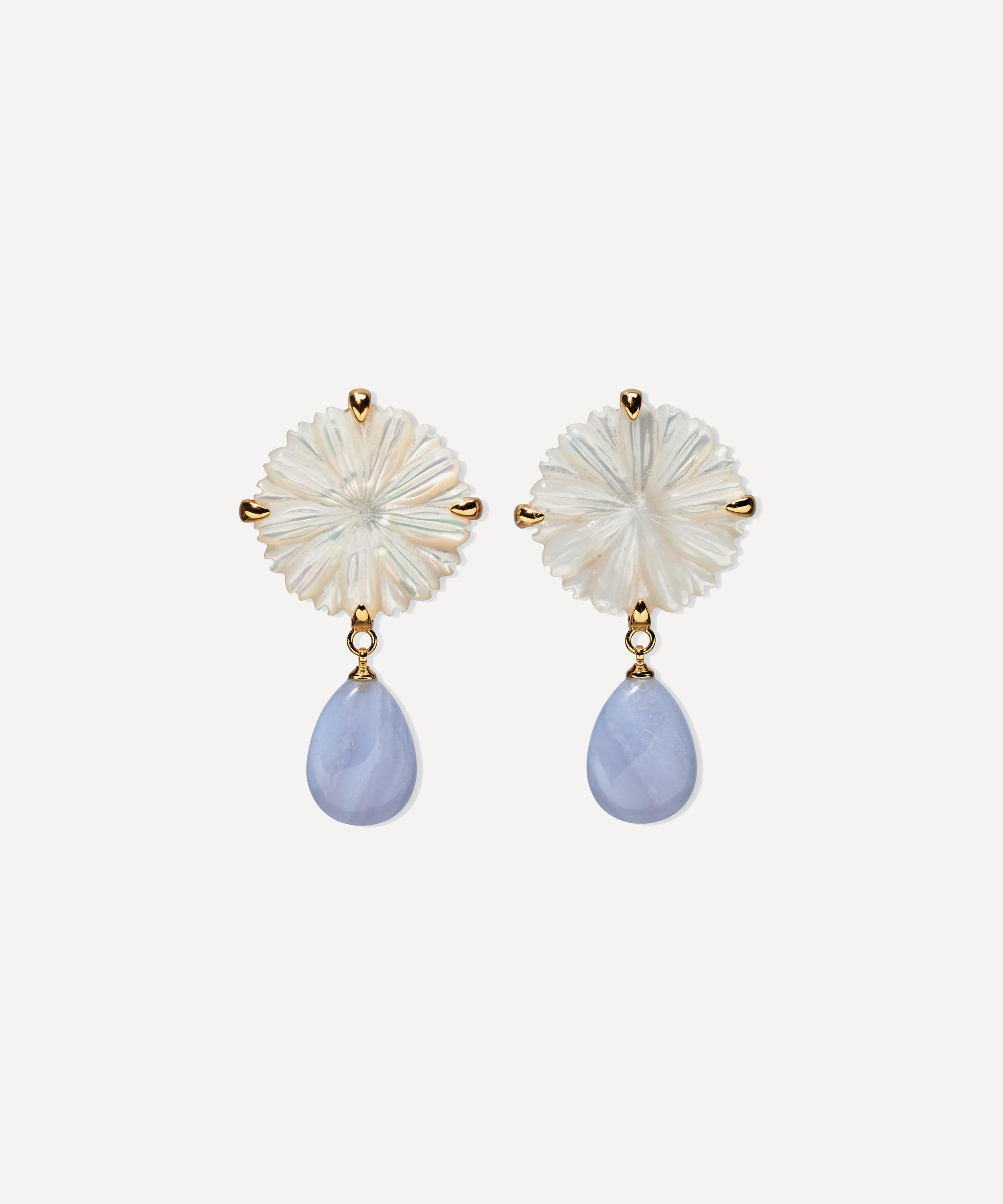 LIZZIE FORTUNATO LIZZIE FORTUNATO GOLD-PLATED UMI DROP EARRINGS 