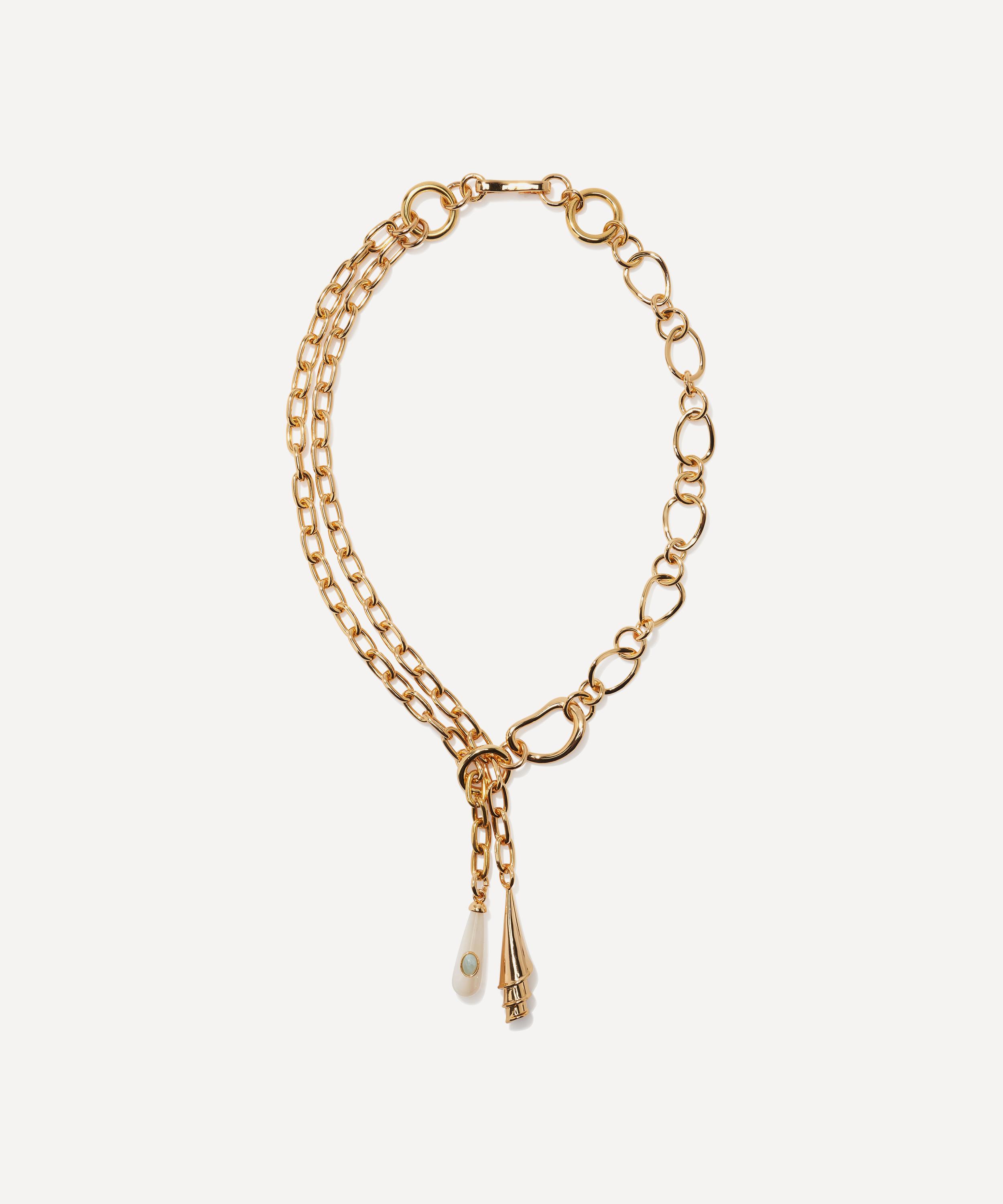 Lizzie Fortunato Gold-plated Spiral Shell Chain Necklace