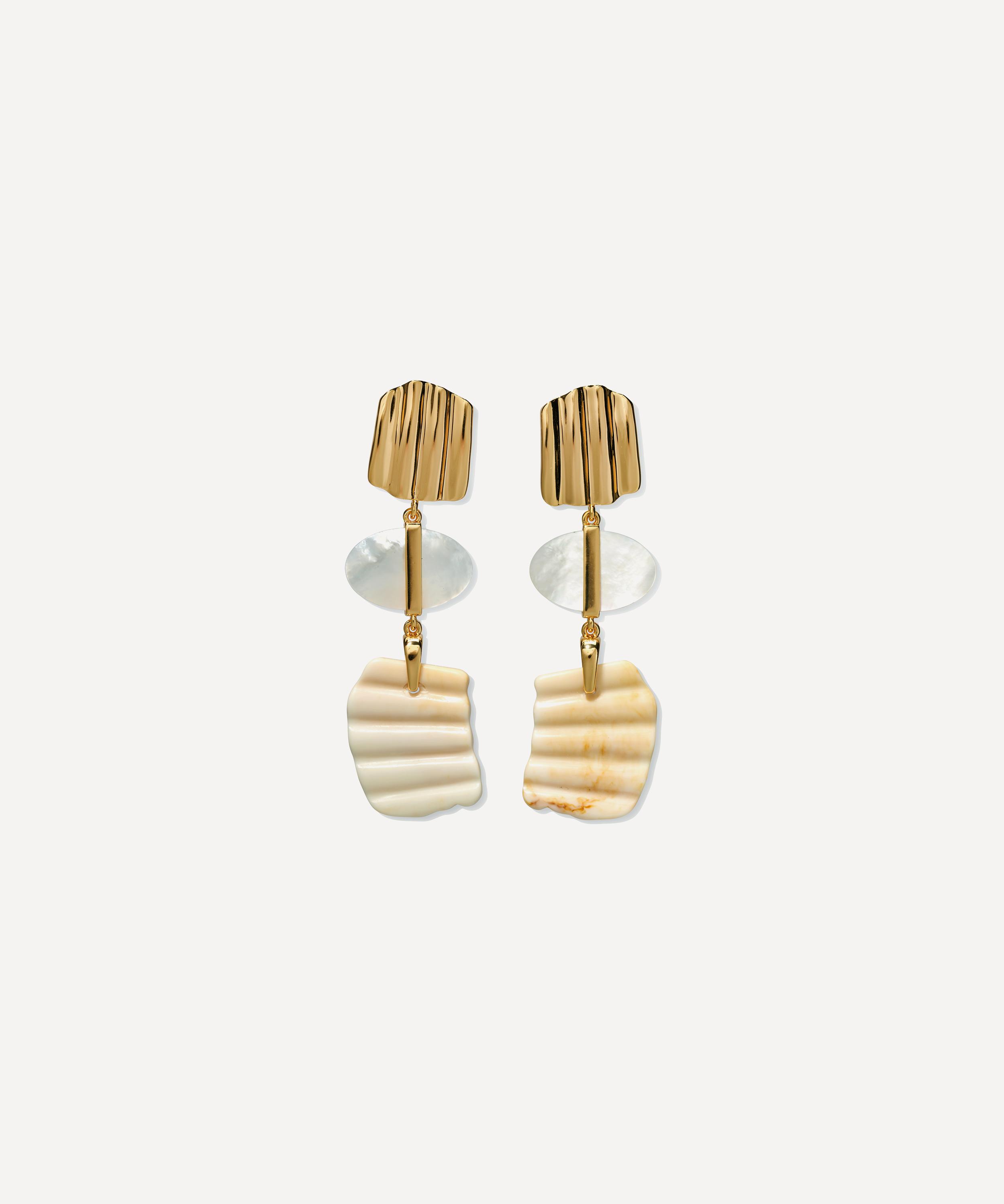 Lizzie Fortunato Gold-plated Suna Drop Earrings