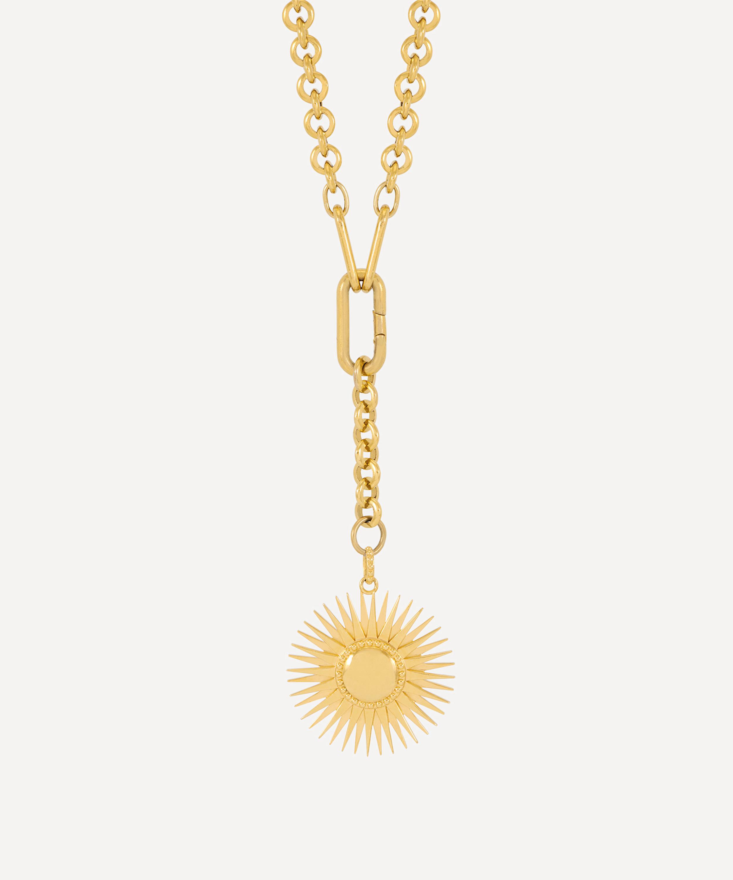 Rachel Jackson 22ct Gold-plated Electric Goddess Hardware Chain Necklace