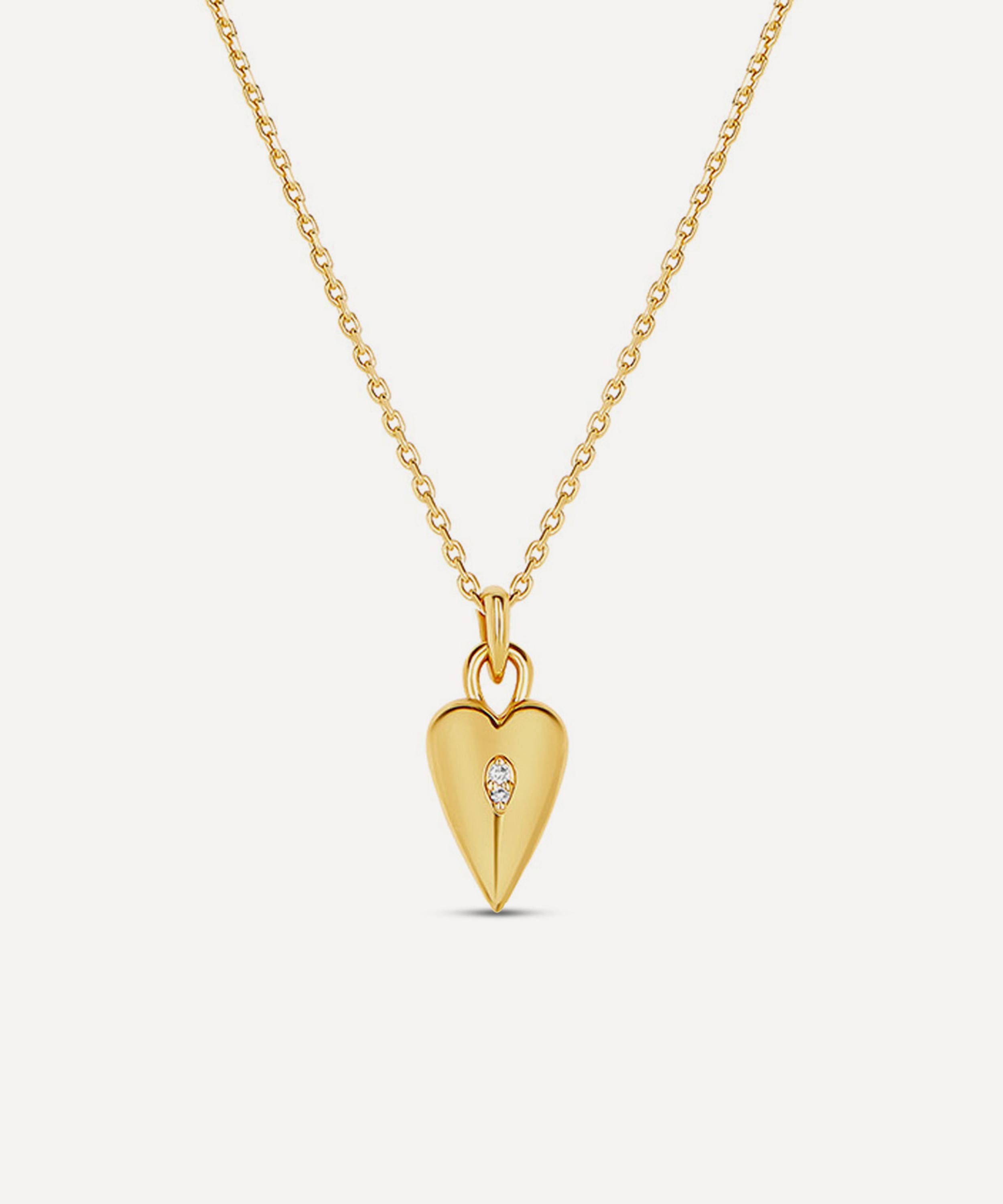 Dinny Hall 22ct Gold-plated My World Heart Charm Pendant Necklace