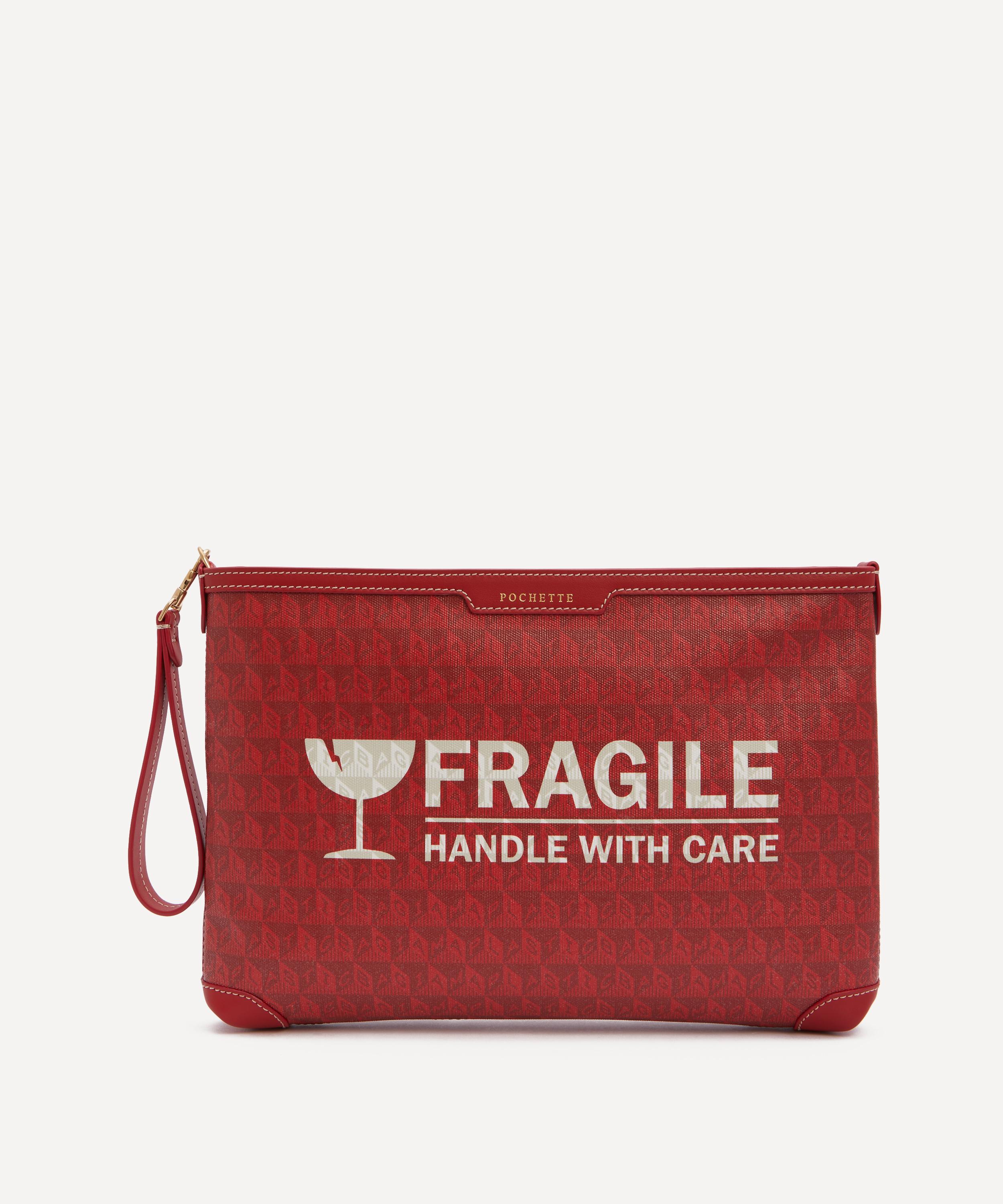 Shop Anya Hindmarch Women's Fragile I Am Not A Plastic Bag Pochette