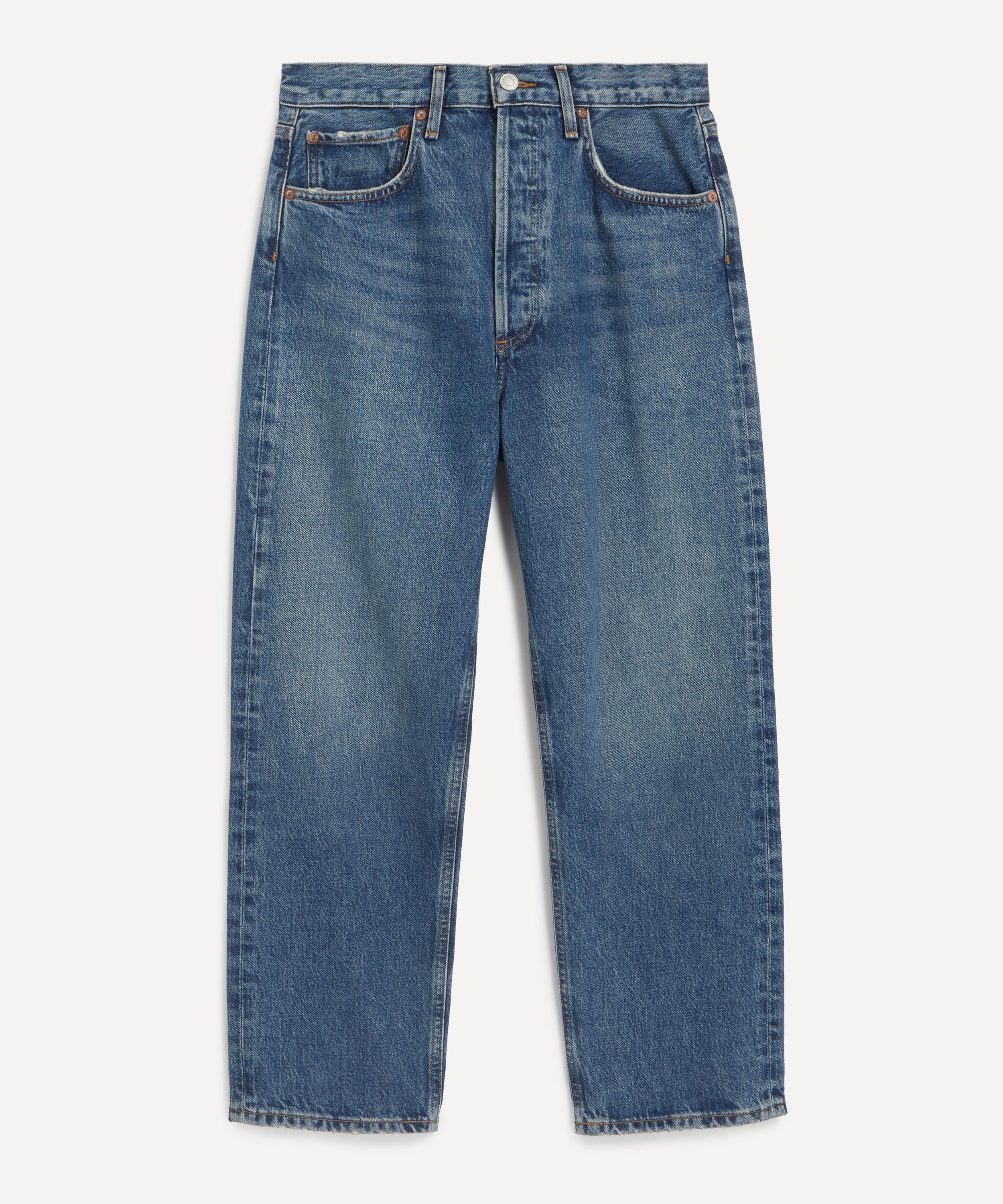 Shop Agolde Women's 90s Crop Mid-rise Straight Jeans In Essence