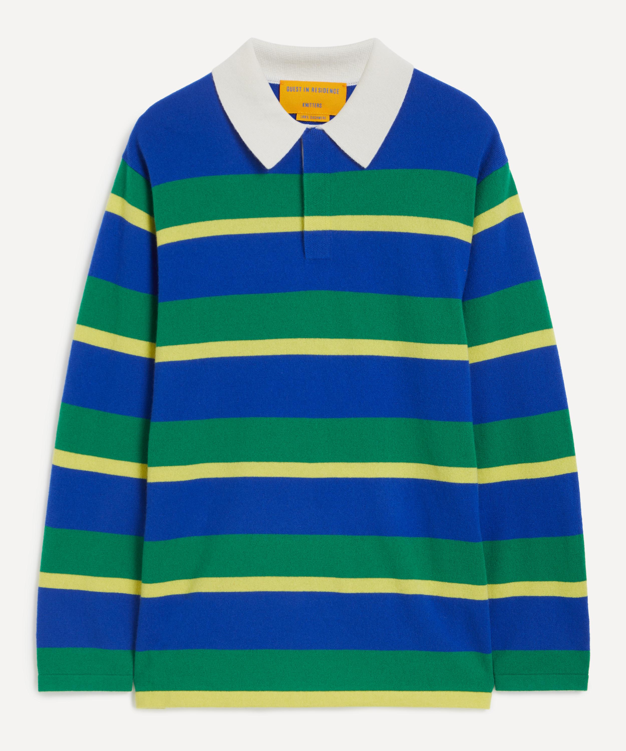 Guest In Residence Striped Cashmere Rugby Jumper In Multicoloured