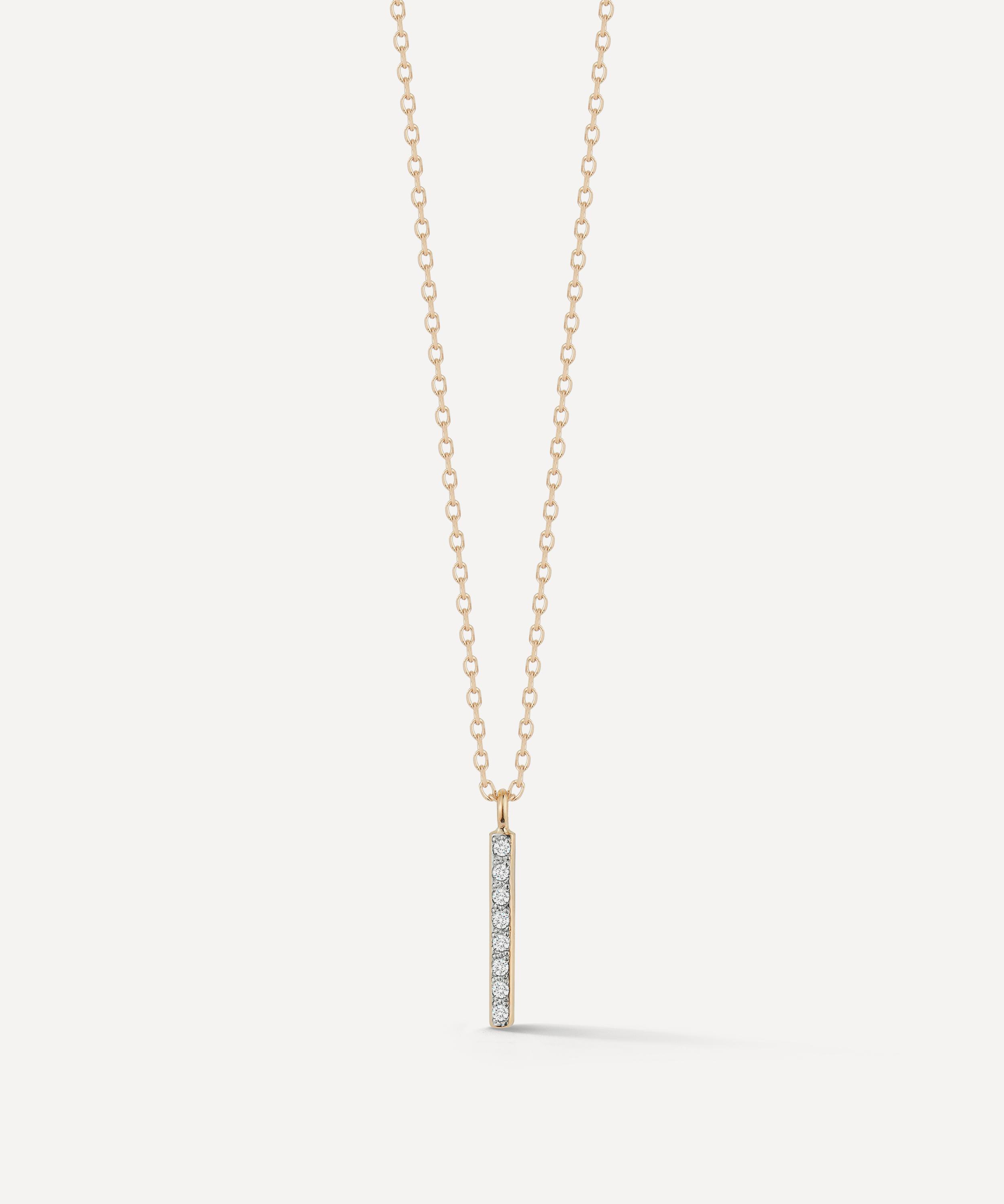 Mateo 14ct Gold Small Diamond La Berre Pendant Necklace In Gold