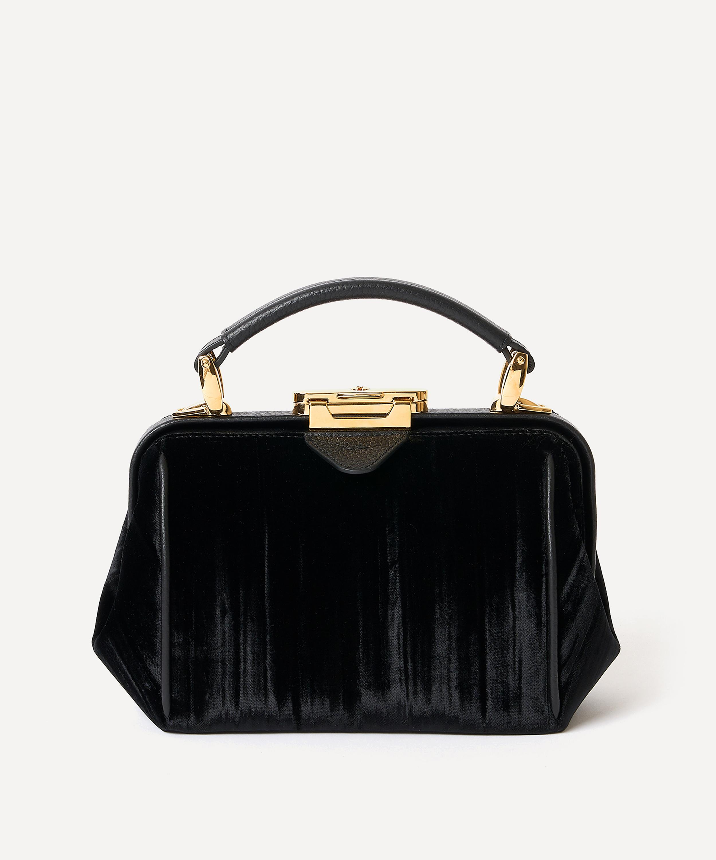 CAMBRIDGE SATCHEL CAMBRIDGE SATCHEL WOMEN'S MINI SOPHIE VELVET TOP HANDLE BAG 