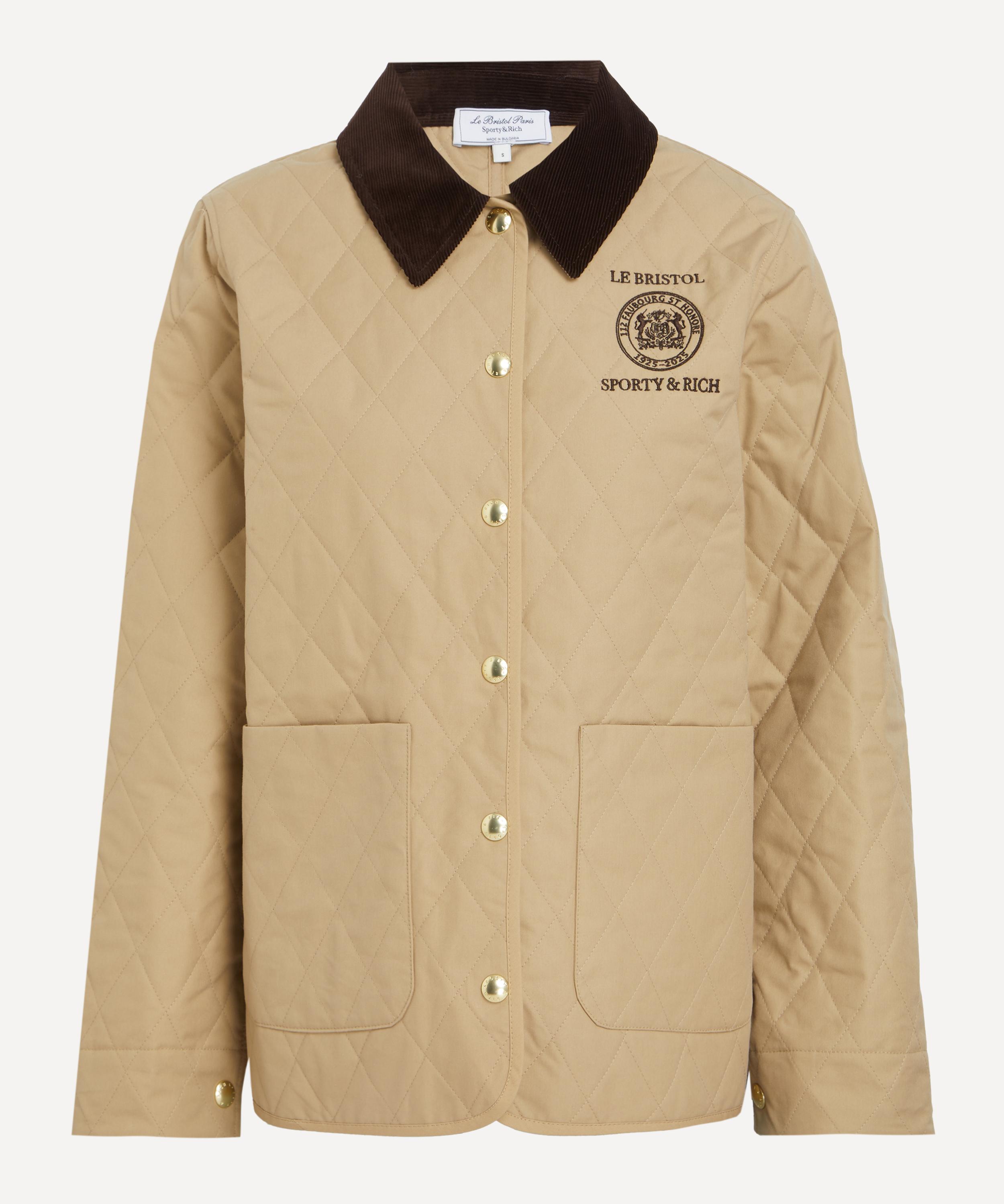 Shop Sporty And Rich Sporty & Rich Women's Crest Seal 100th Quilted Jacket