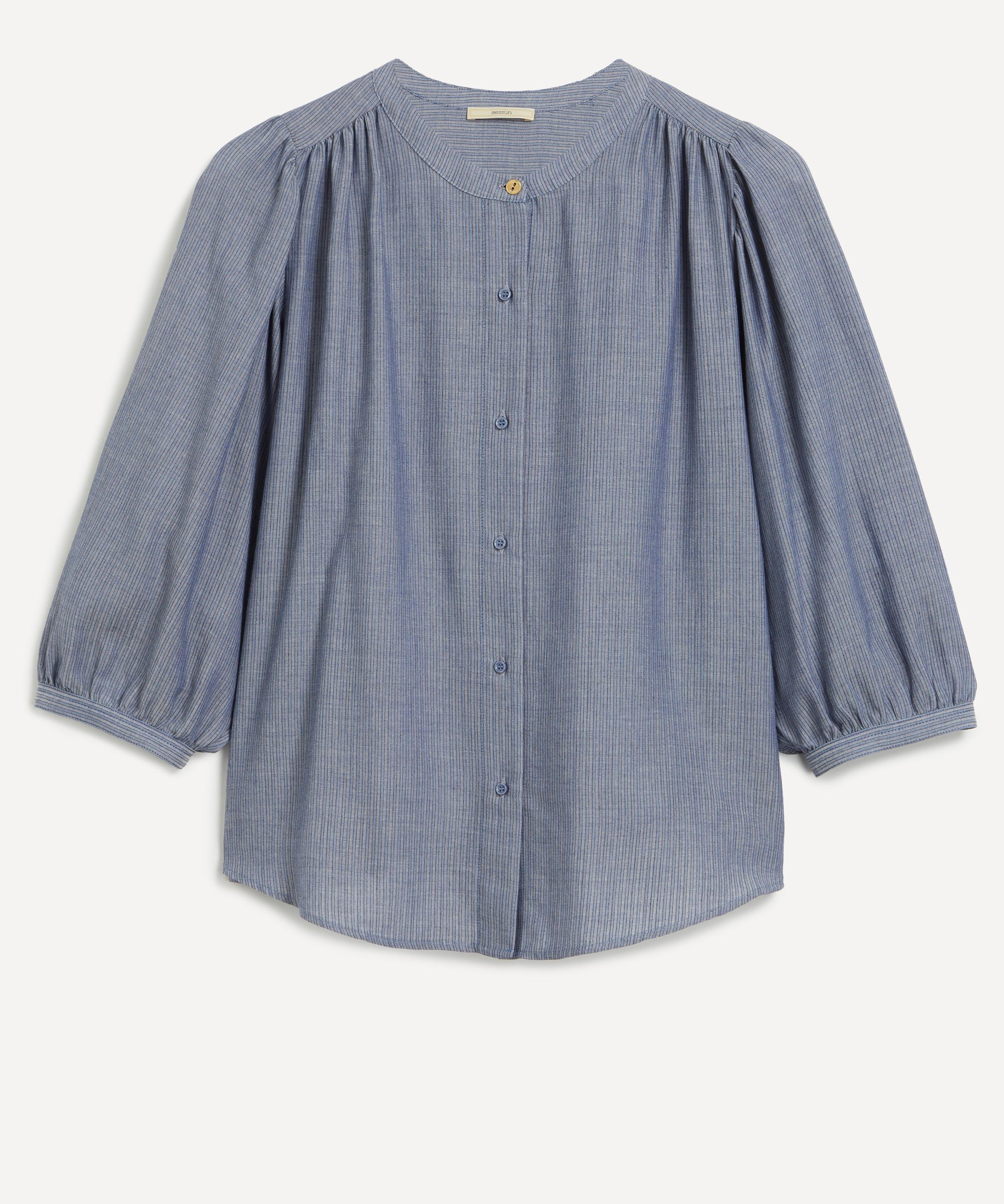 Shop Sessun Women's A View Chambray Blue Blouse