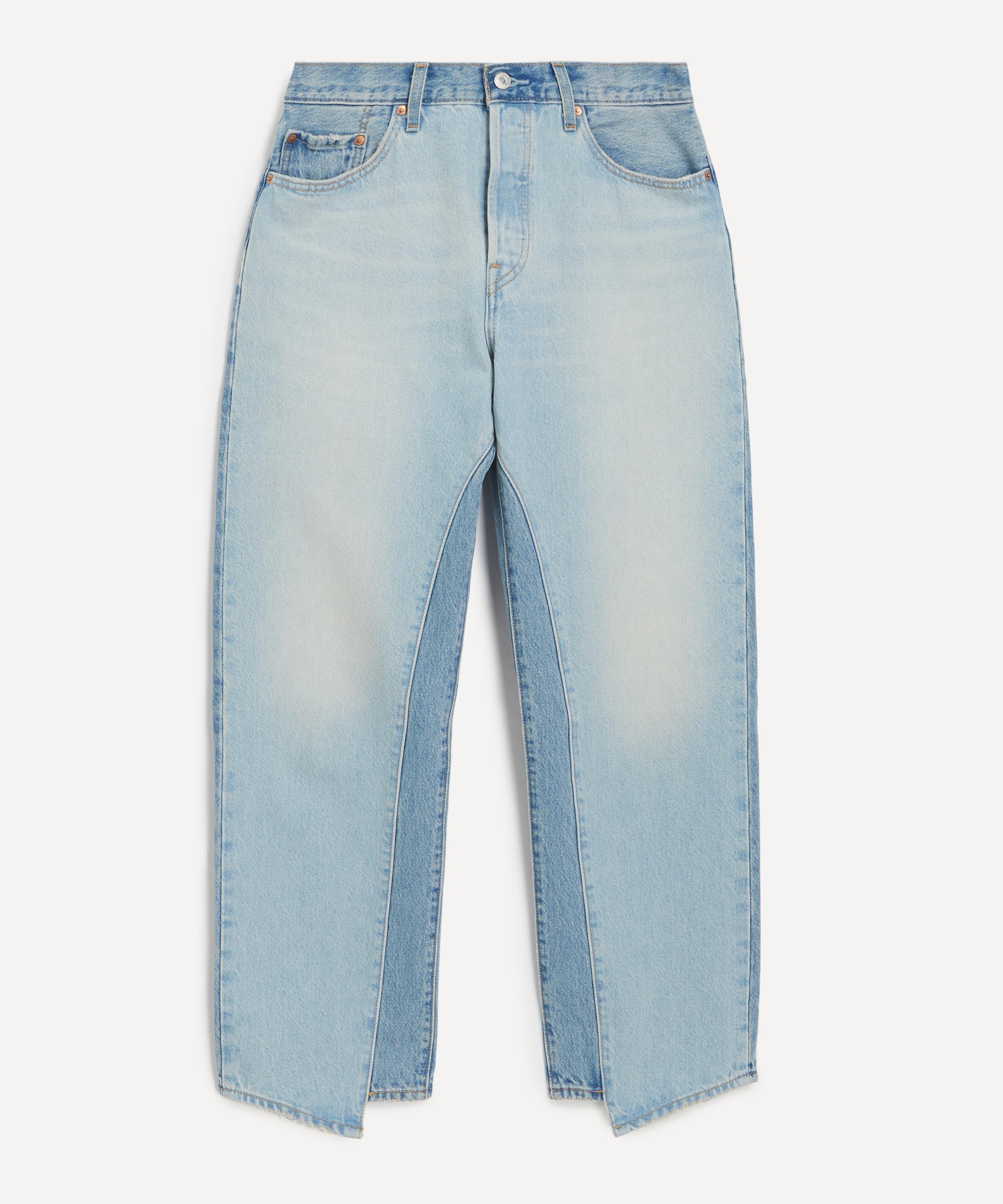 LEVI'S LEVI'S WOMEN'S 501 CROP 90S ANKLED LAYERED JEANS IN TWO HEARTS 