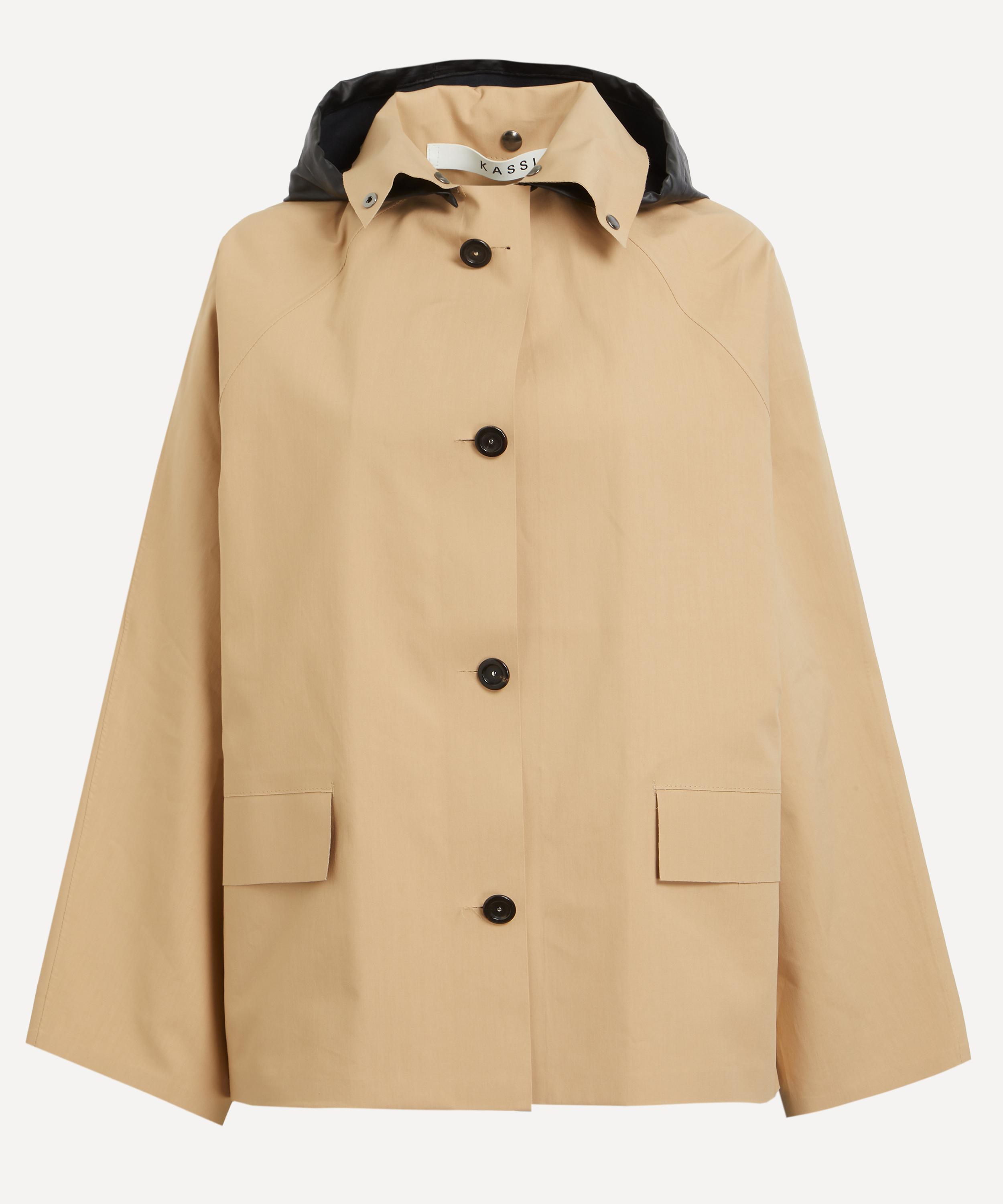 KASSL EDITIONS KASSL EDITIONS WOMEN'S ORIGINAL HIP HOOD TRENCH JACKET 