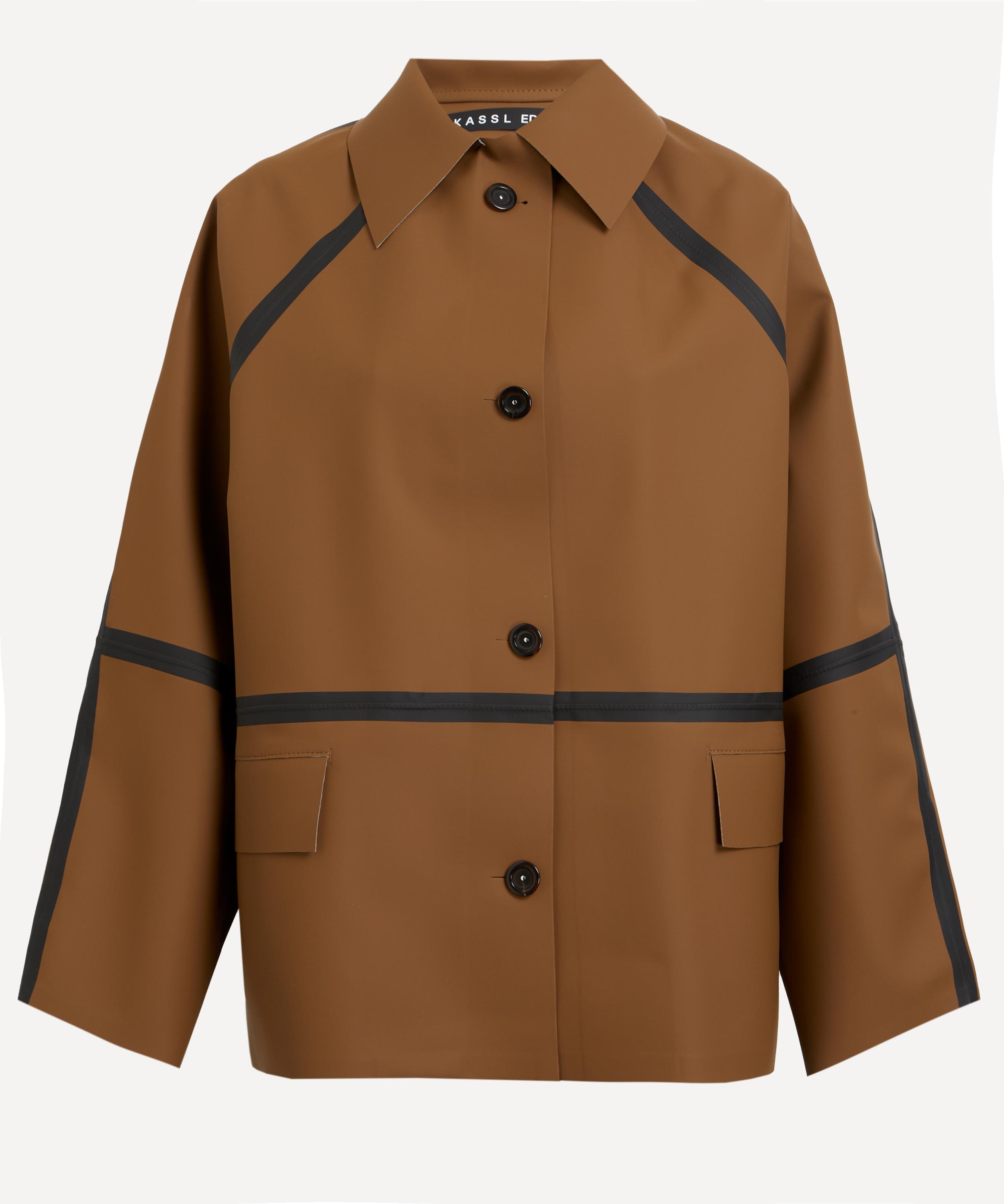 KASSL EDITIONS KASSL EDITIONS WOMEN'S ORIGINAL INSIDE-OUT RUBBER CAMEL HIP JACKET 