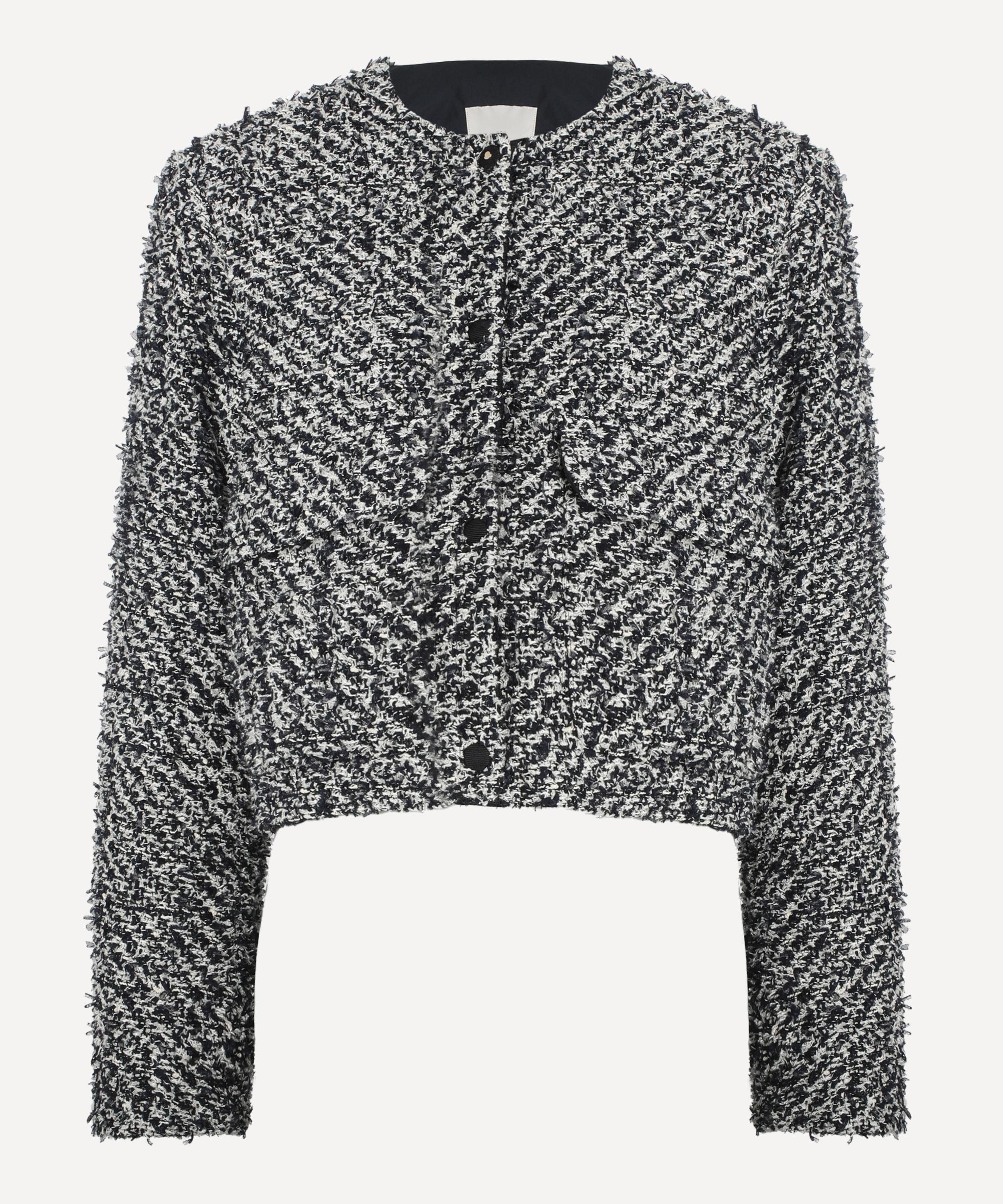 Moncler Women's Dauphin Quilted Tweed Down Jacket In Blue