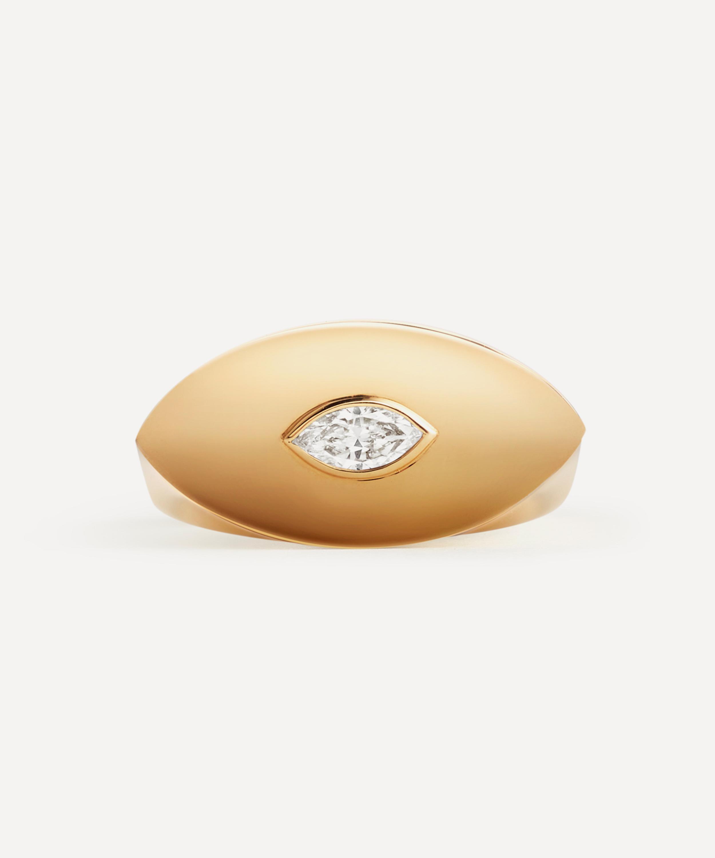 Marie Lichtenberg 18ct Gold Green Evil Eye Ring
