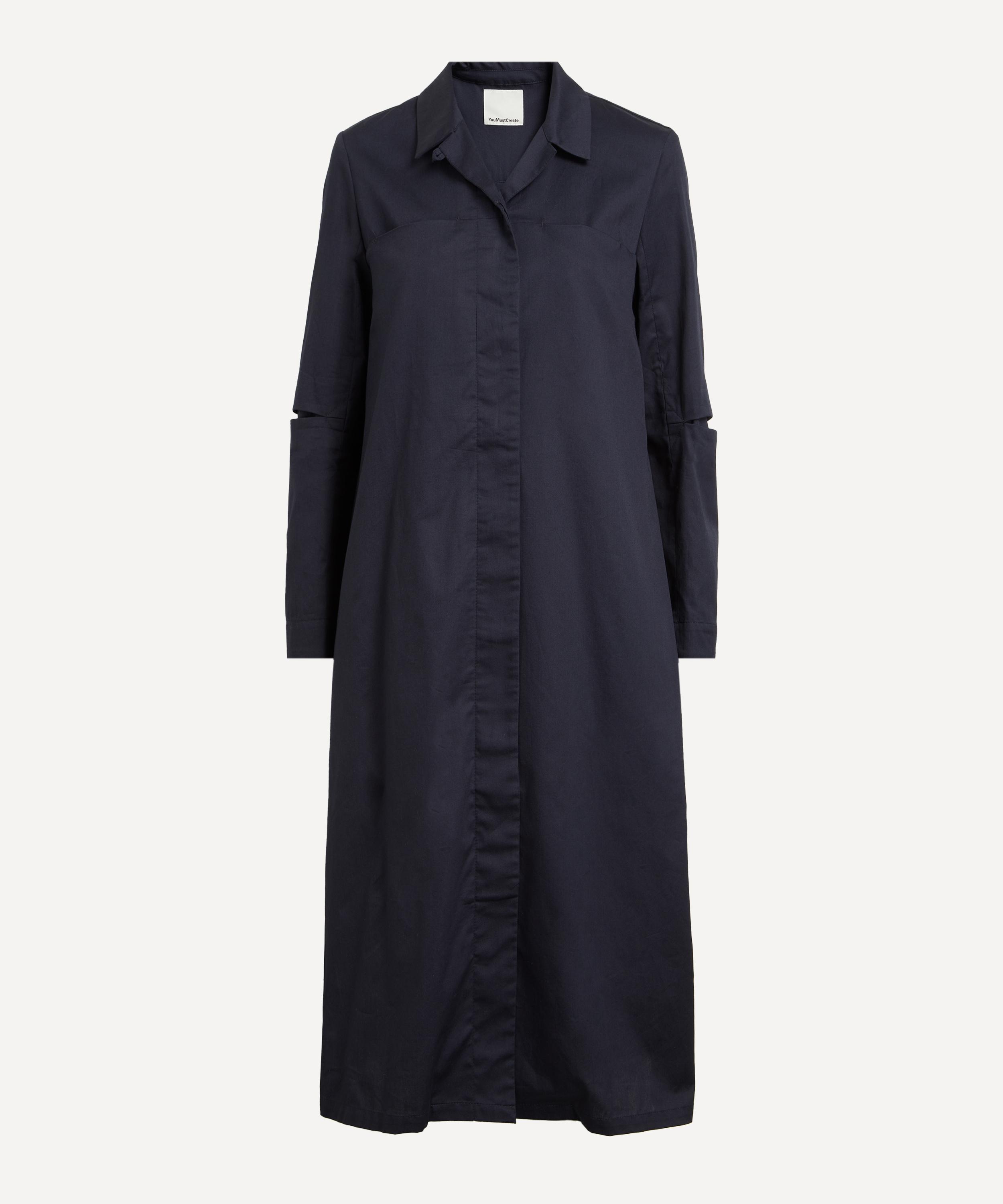 Shop Ymc You Must Create Ymc Women's Ymo Navy Shirt Dress