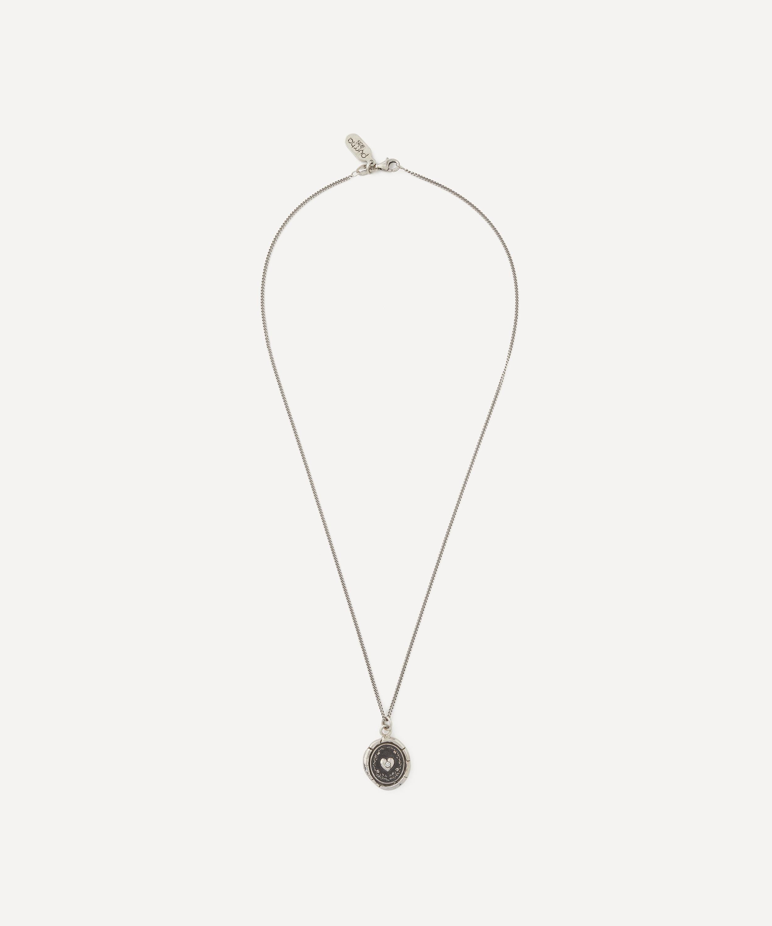 Pyrrha Sterling Silver Self-time Diamond Set Pendant Necklace