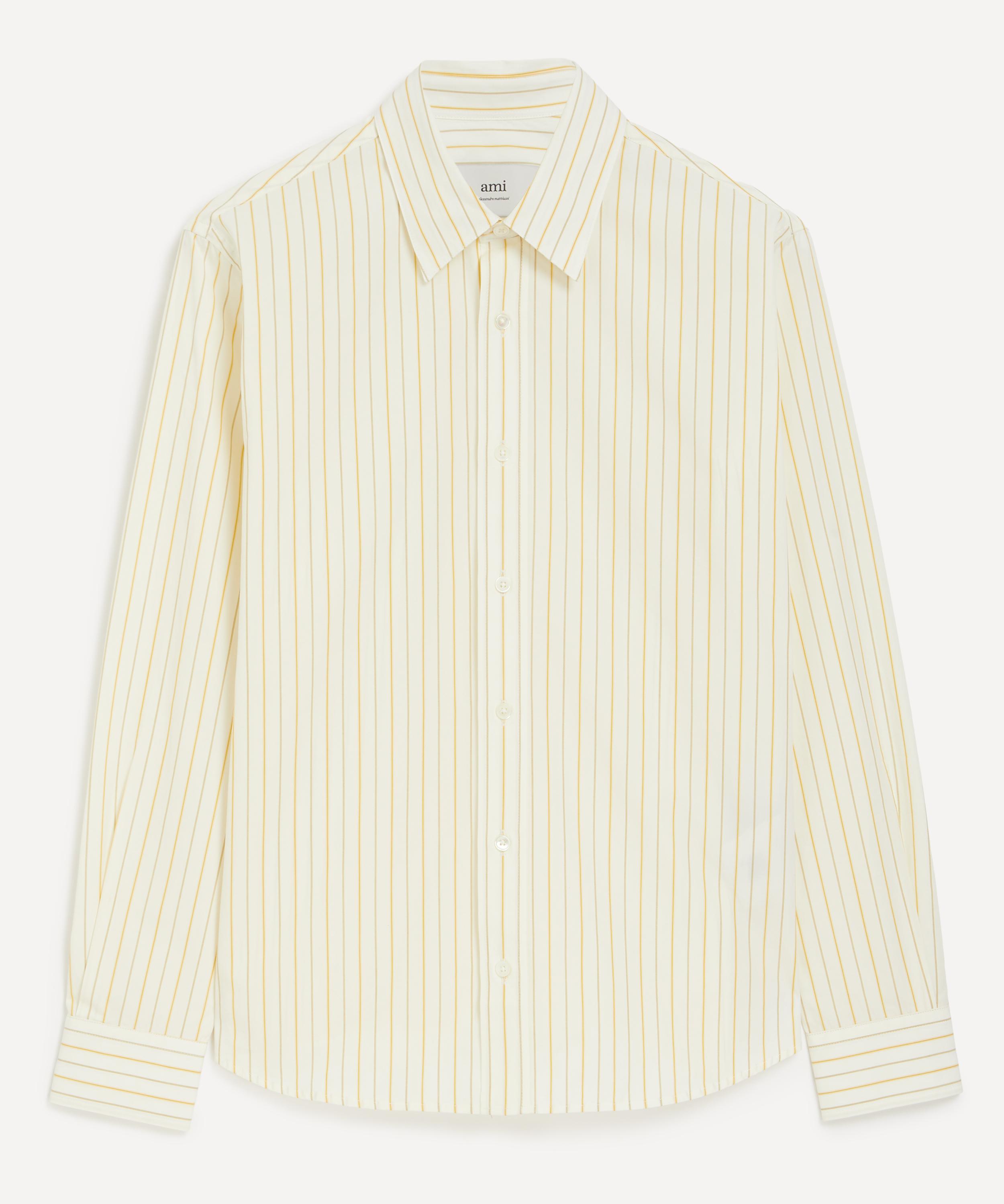 Shop Ami Alexandre Mattiussi Ami Mens Classic Striped Shirt