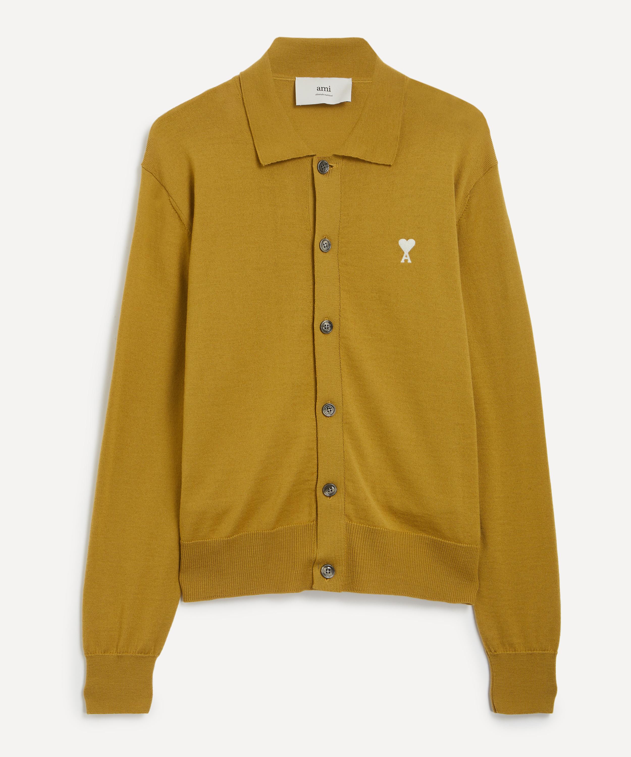 Shop Ami Alexandre Mattiussi Havana Merino Wool Ami De Coeur Cardigan