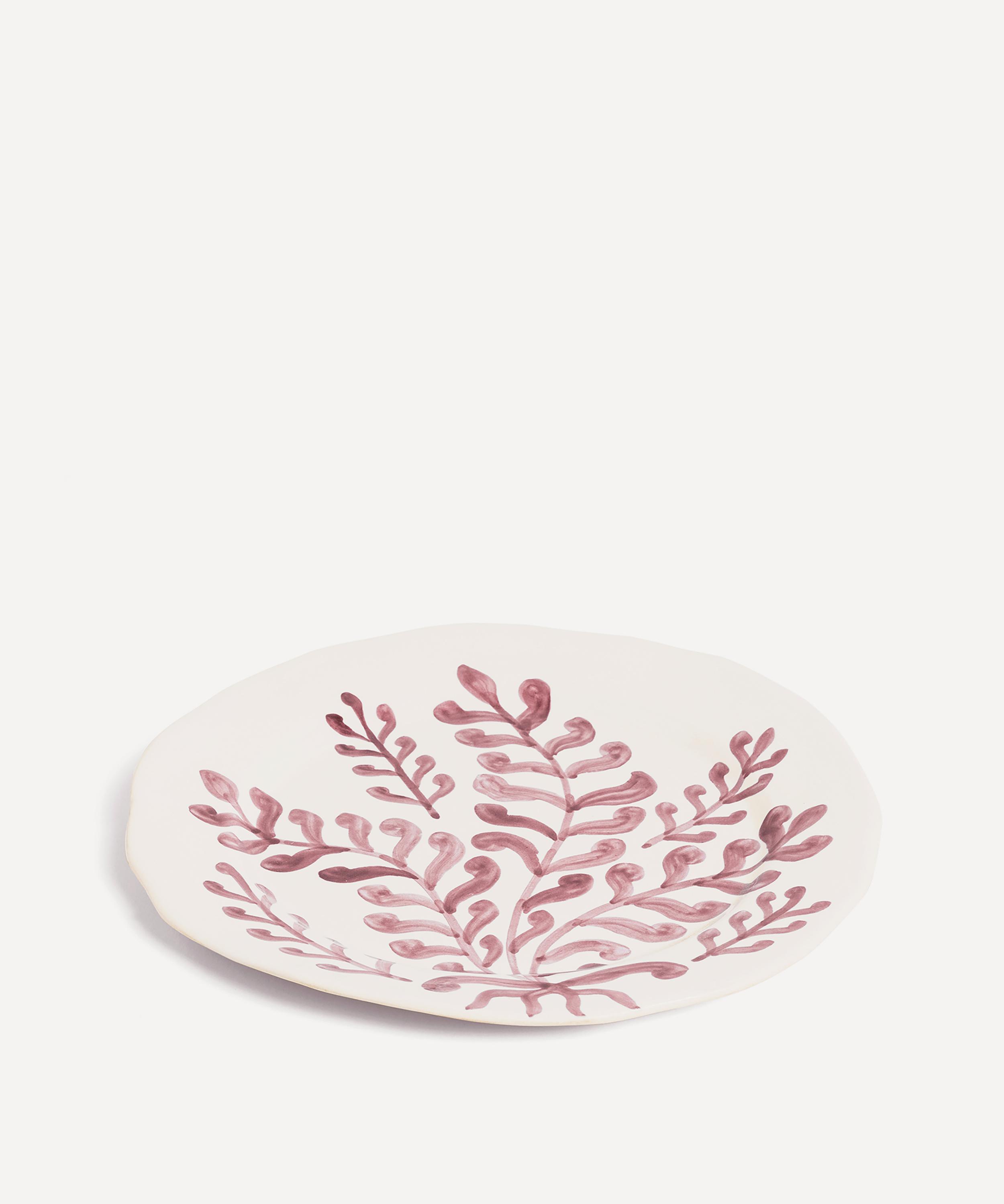 Shop Daylesford Leaf Large Pink Charger Plate