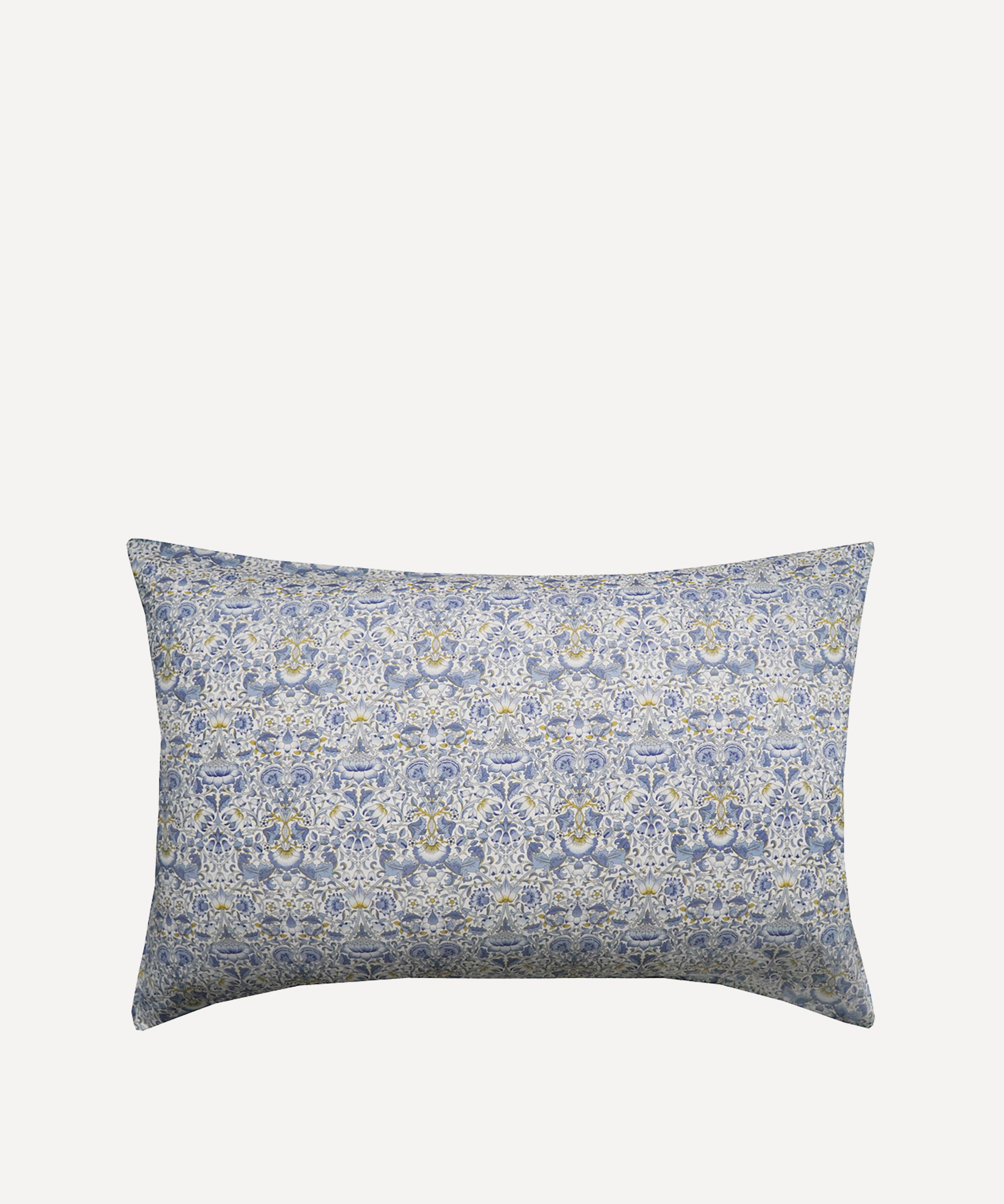 COCO & WOLF COCO & WOLF LODDEN CHINA BLUE COTTON HOUSEWIFE PILLOWCASE 