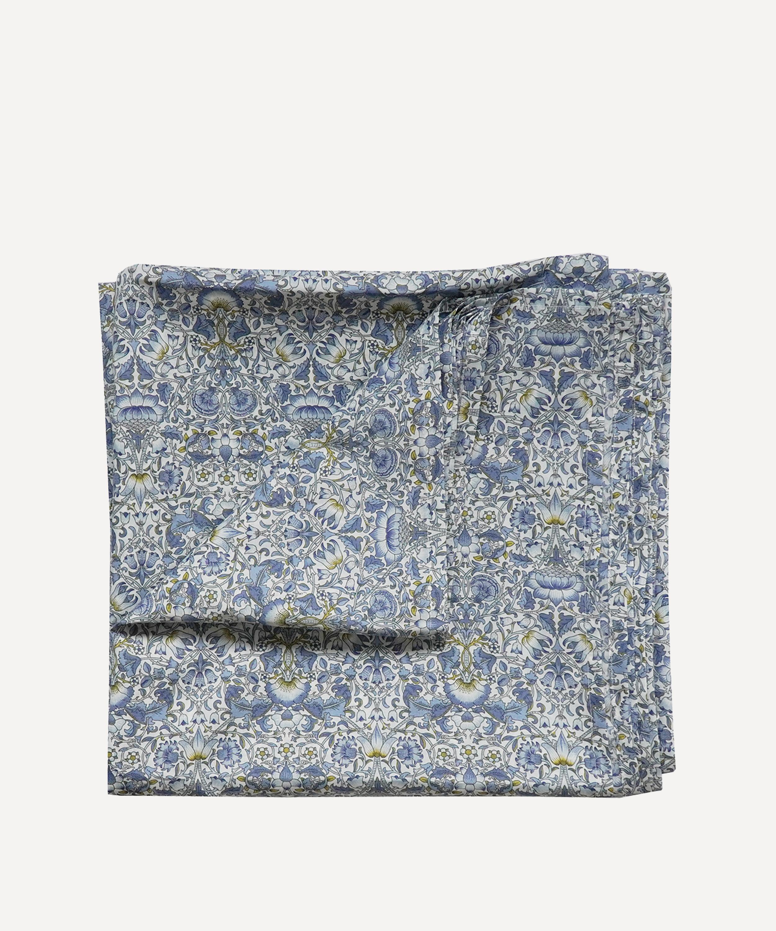 COCO & WOLF COCO & WOLF LODDEN CHINA BLUE SUPER KING FLAT SHEET 