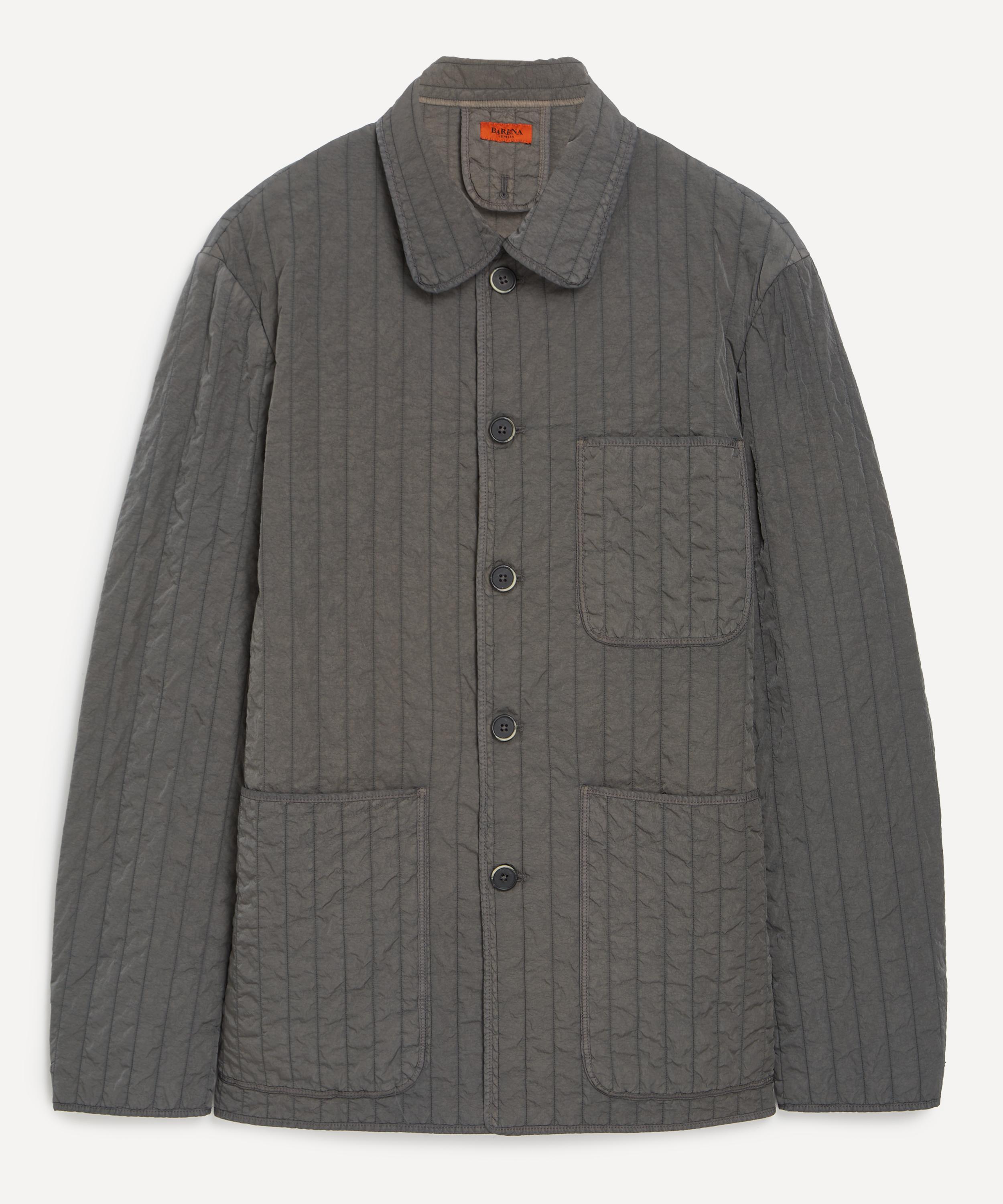 BARENA VENEZIA BARENA MENS GREY PADDED OVERSHIRT 