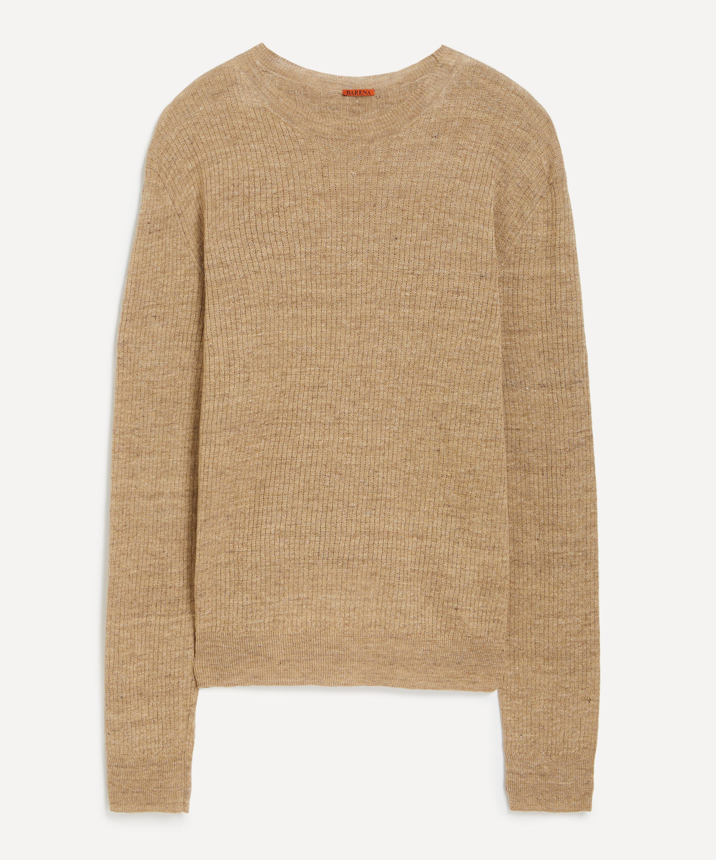 Barena Mens Ato Linen-Blend Jumper Beige