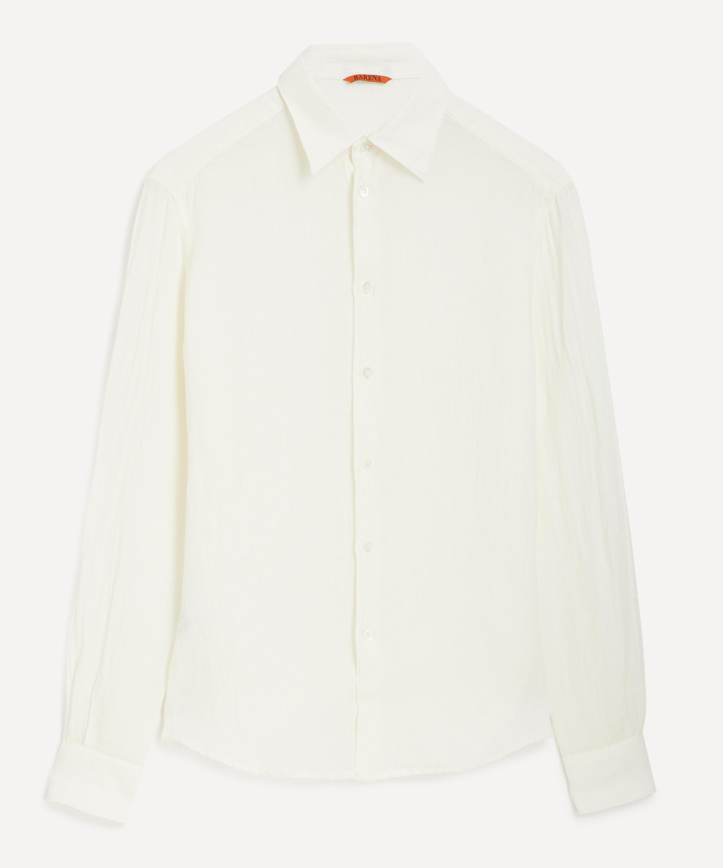 BARENA VENEZIA BARENA MENS MARIDOLA NET COTTON-LINEN SHIRT 