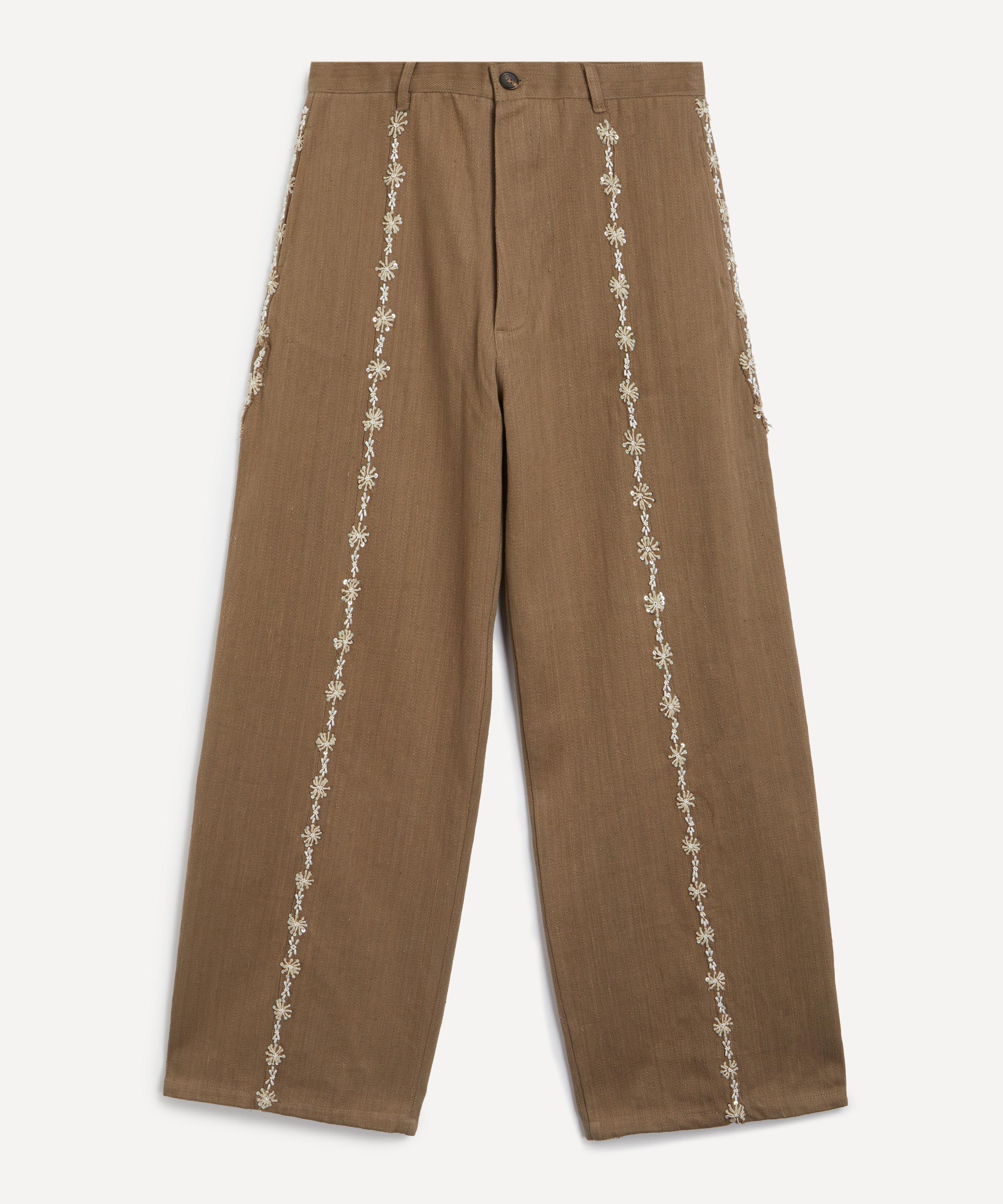 Shop Kartik Research Mens Raw Edge Trousers